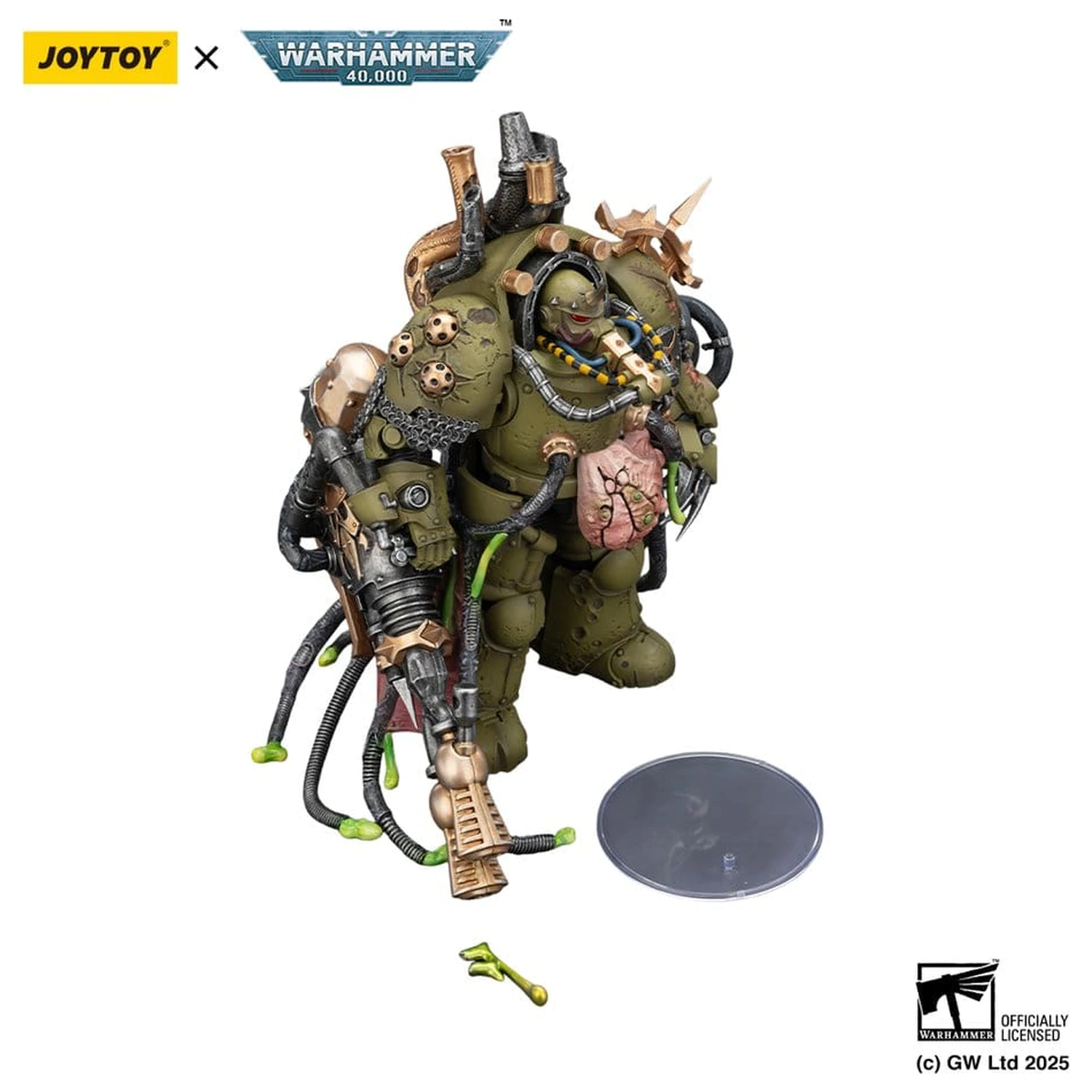 Warhammer 40,000 Action Figure Death Guard Lord of Virulence with Power Fist and Twin Plague Spewer 14 cm product photo