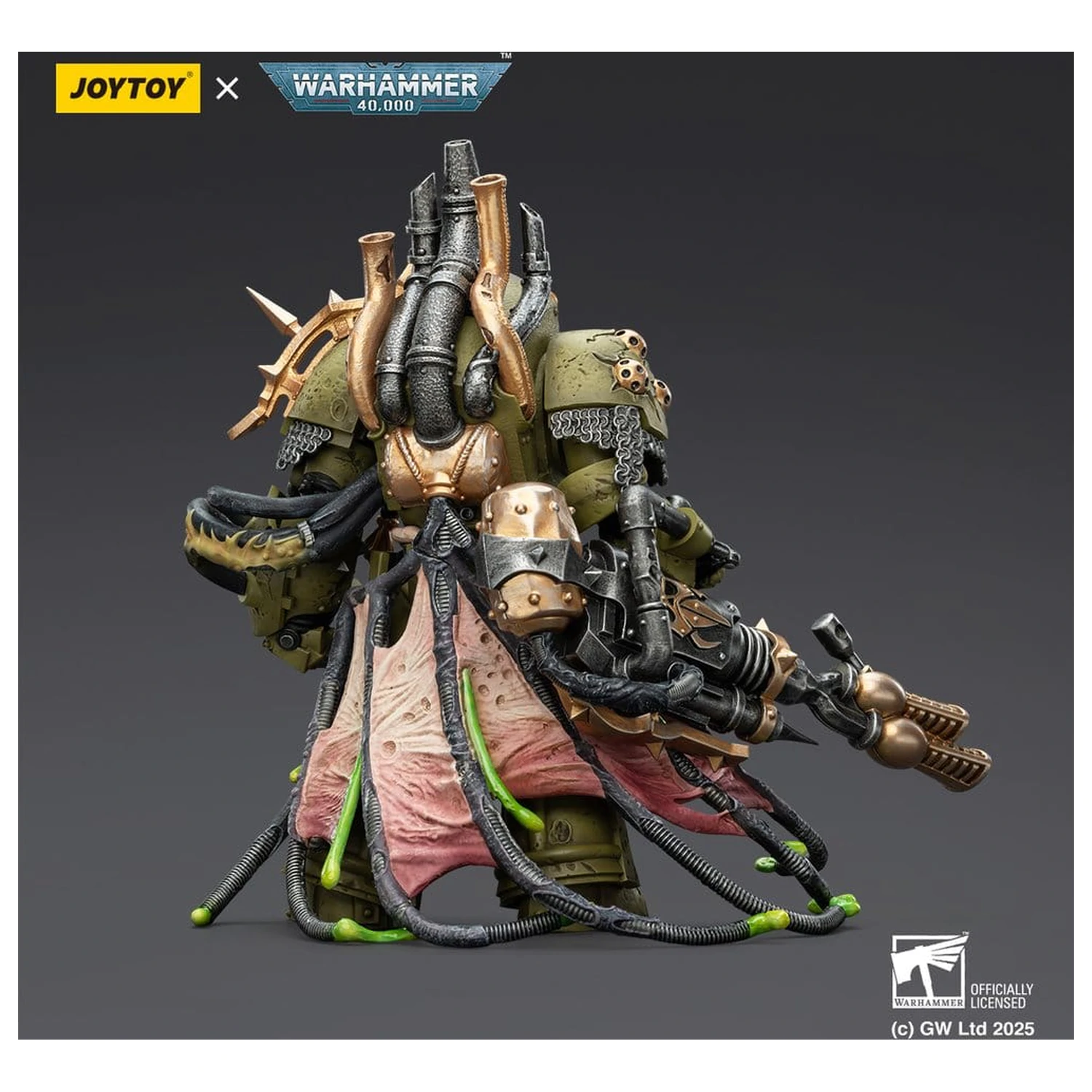 Warhammer 40,000 Action Figure Death Guard Lord of Virulence with Power Fist and Twin Plague Spewer 14 cm product photo