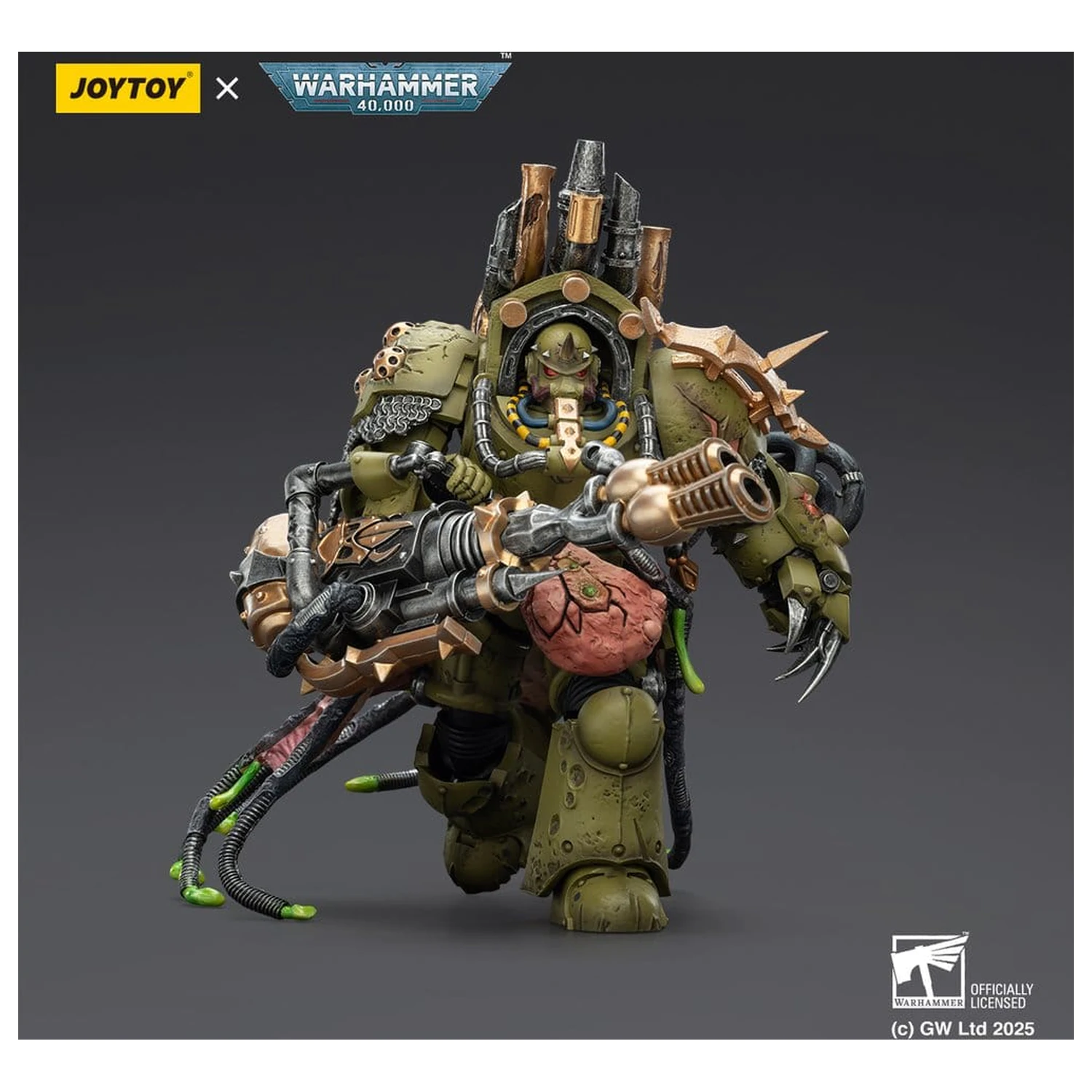 Warhammer 40,000 Action Figure Death Guard Lord of Virulence with Power Fist and Twin Plague Spewer 14 cm product photo