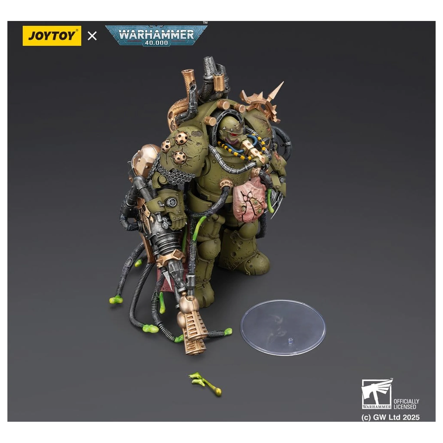 Warhammer 40,000 Action Figure Death Guard Lord of Virulence with Power Fist and Twin Plague Spewer 14 cm product photo