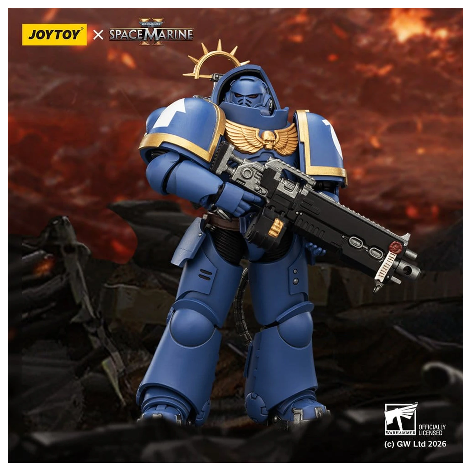 Warhammer 40,000 Action Figure Game Edition Ultramarines Heavy Intercessor 13 cm product photo