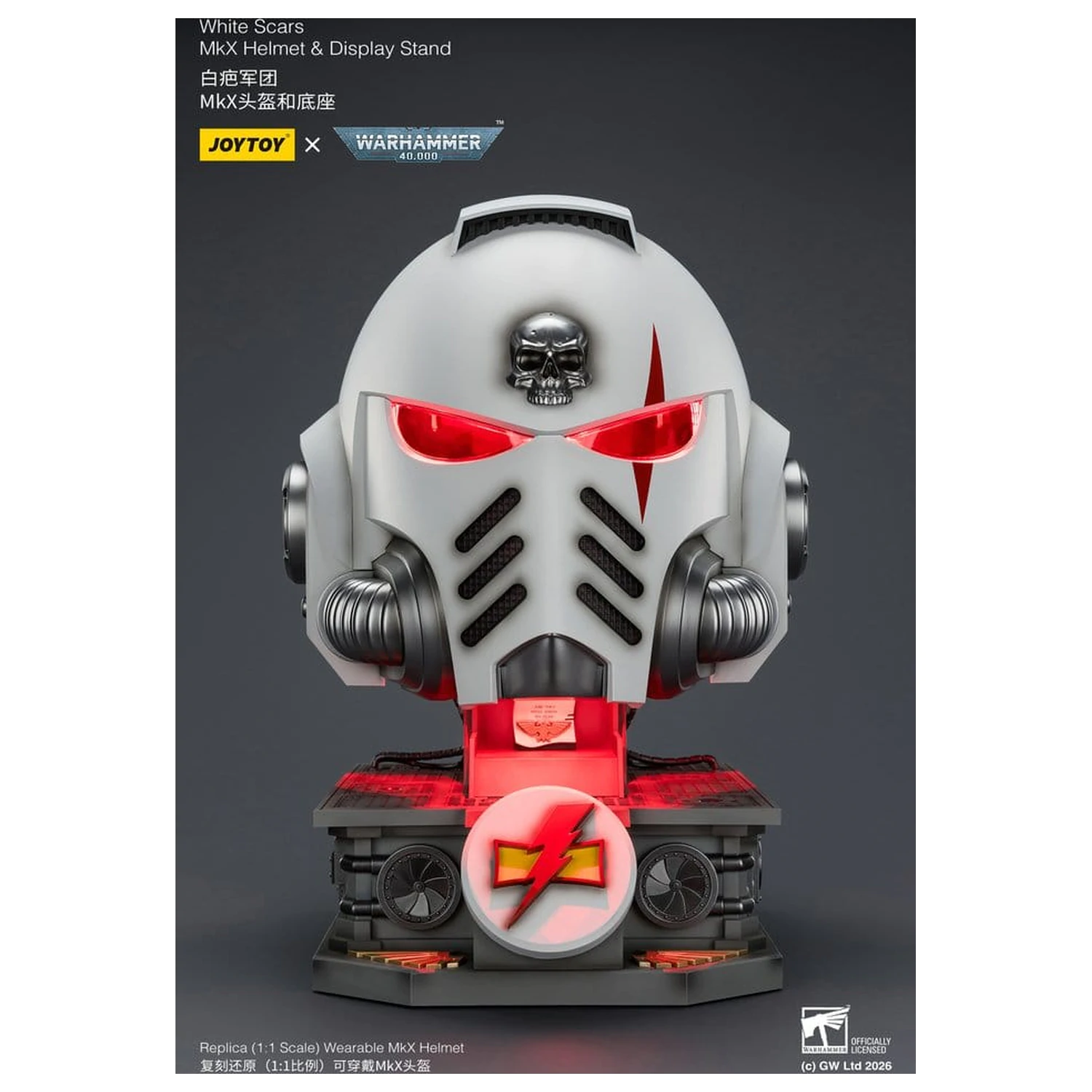 Warhammer 40,000 Helmet with Display Stand White Scars MkX 44 cm product photo