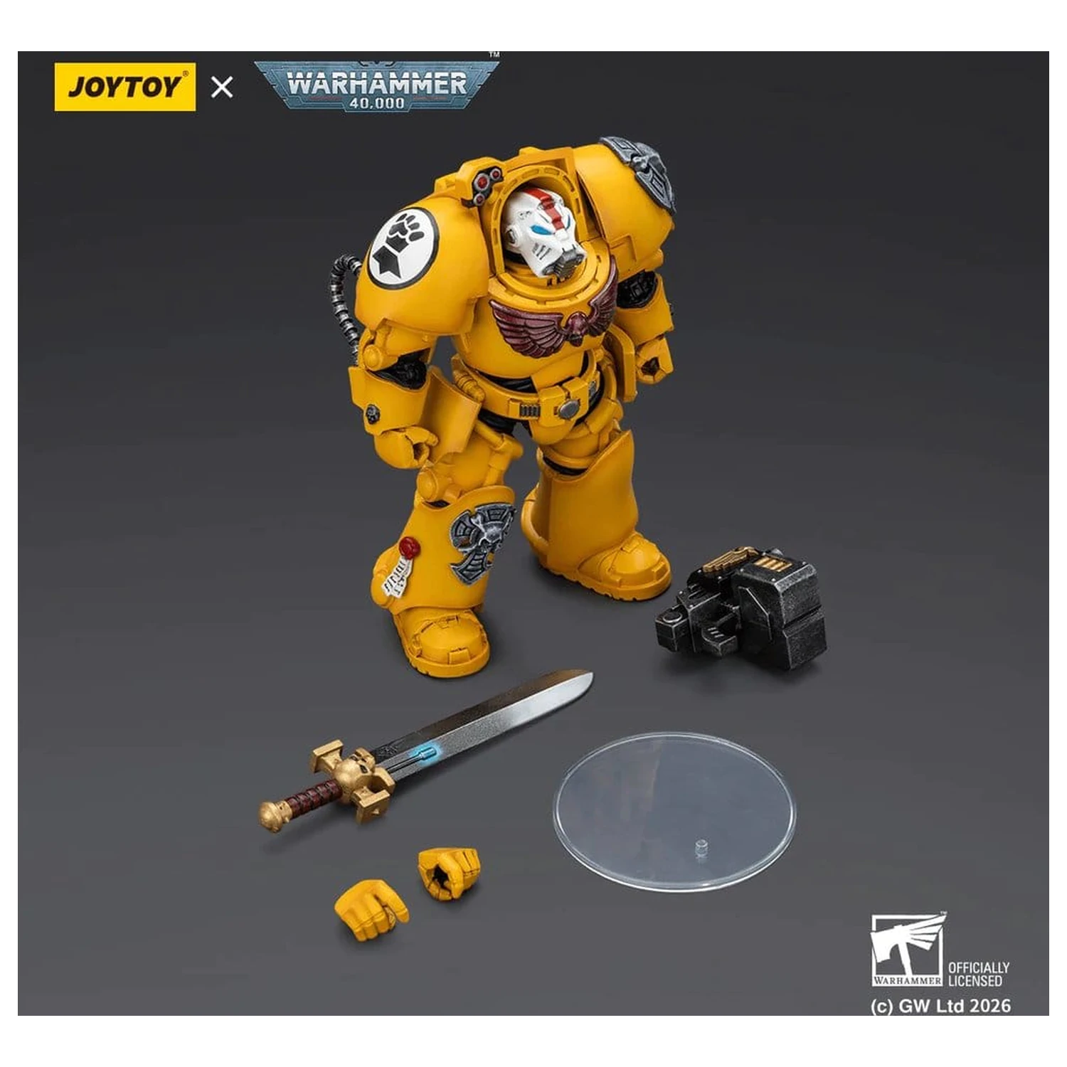 Warhammer 40,000 Action Figure Imperial Fists Terminator 1 with Power Sword and Storm Bolter 14 cm product photo