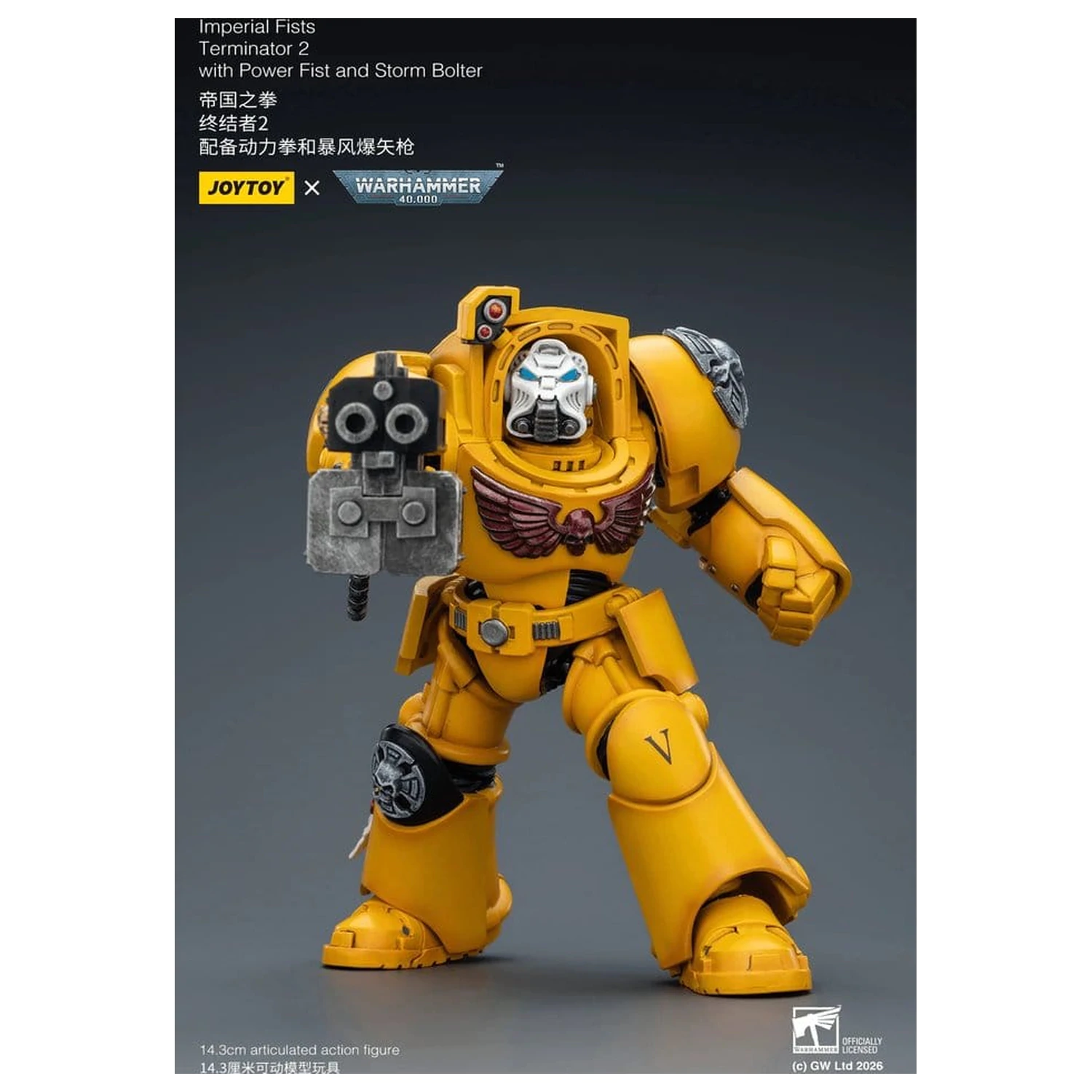 Warhammer 40,000 Action Figure Imperial Fists Terminator 2 with Power Fist and Storm Bolter 14 cm product photo