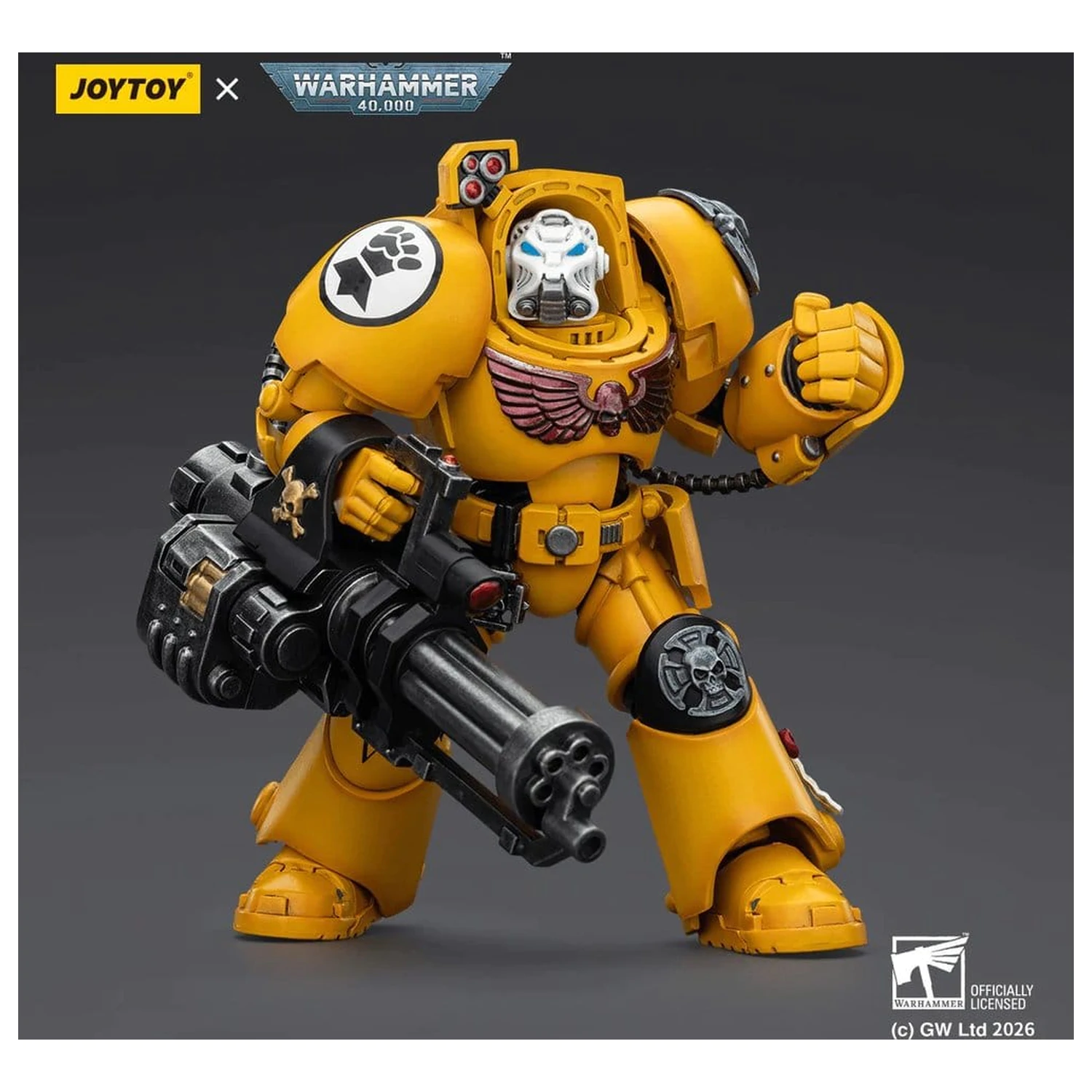 Warhammer 40,000 Action Figure Imperial Fists Terminator 3 with Power Fist and Assault Cannon 14 cm product photo