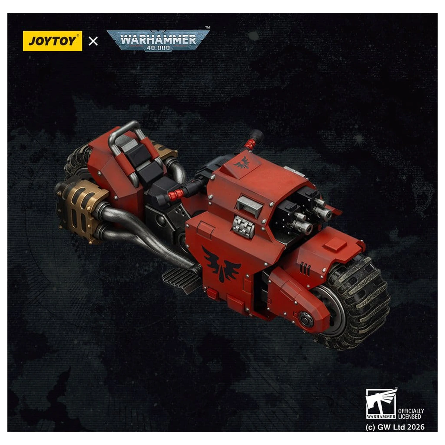 Warhammer 40,000 Raider-pattern Combat Bike Blood Angels with twin-linked bolt rifles 22 cm product photo