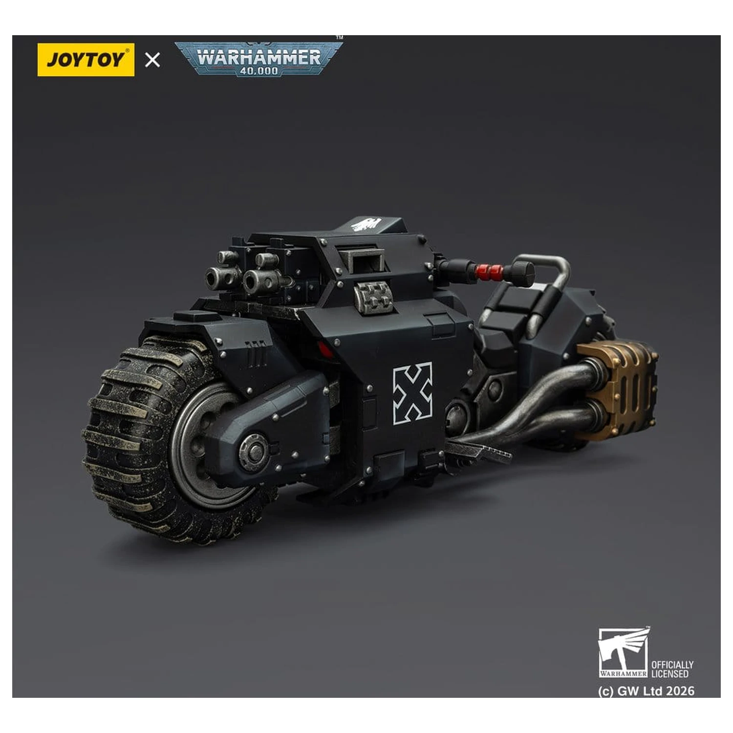 Warhammer 40,000 Raider-pattern Combat Bike Raven Guard with twin-linked bolt rifles 22 cm product photo