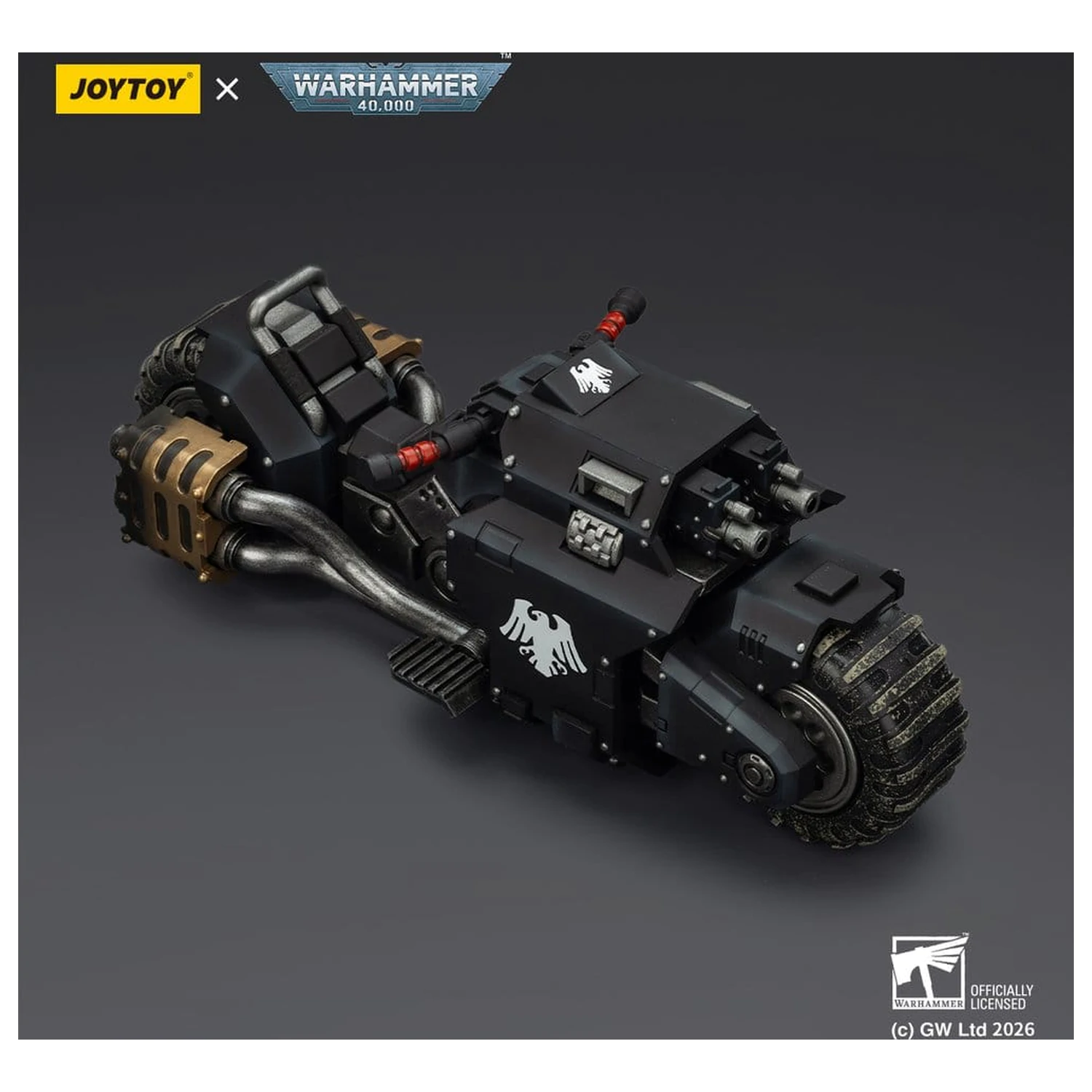 Warhammer 40,000 Raider-pattern Combat Bike Raven Guard with twin-linked bolt rifles 22 cm product photo