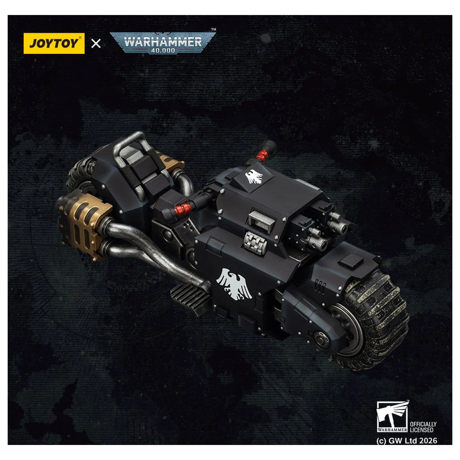 Warhammer 40,000 Raider-pattern Combat Bike Raven Guard with twin-linked bolt rifles 22 cm product photo