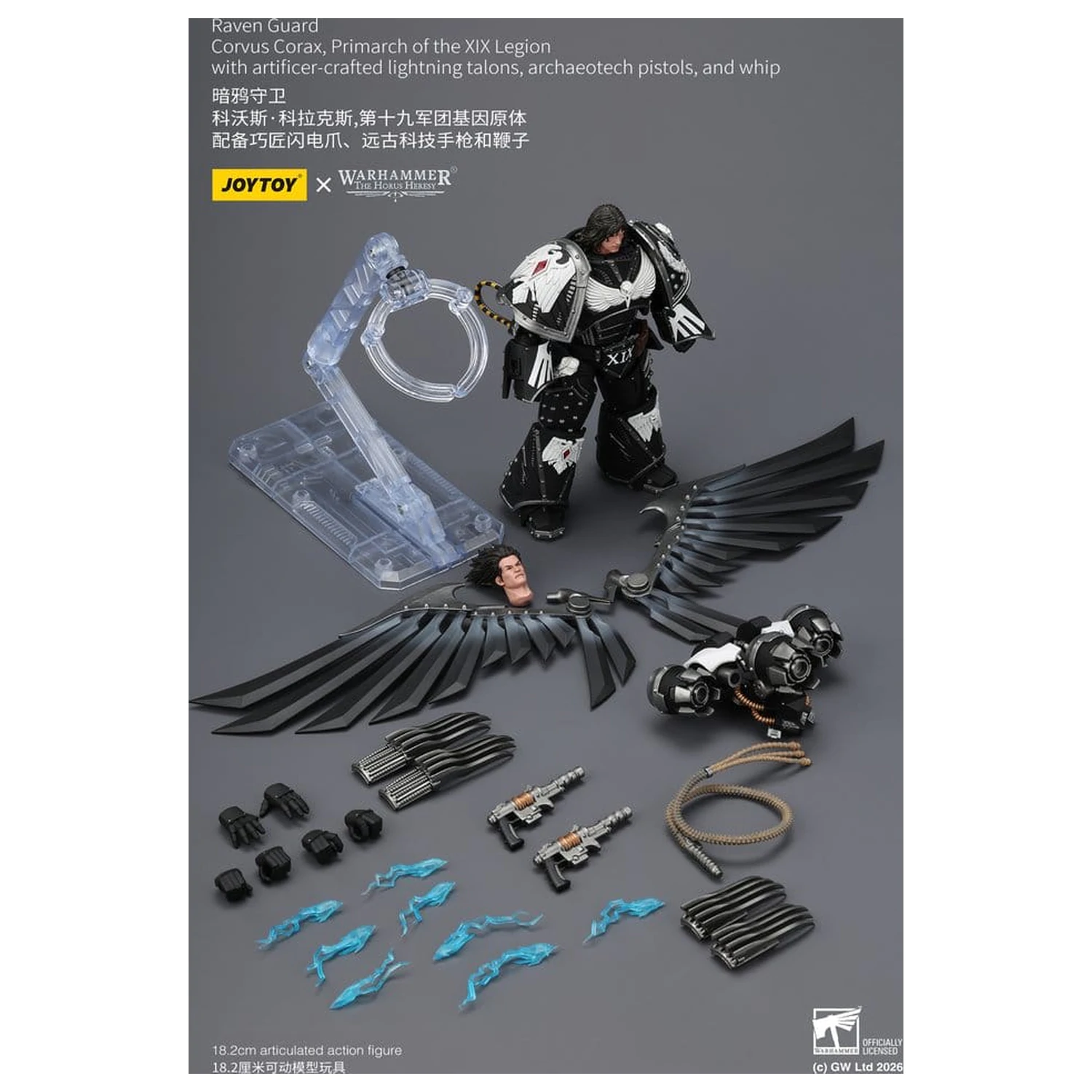 Warhammer 40,000 Action Figure Raven Guard Corvus Corax, Primarch of the XIX Legion 18 cm product photo