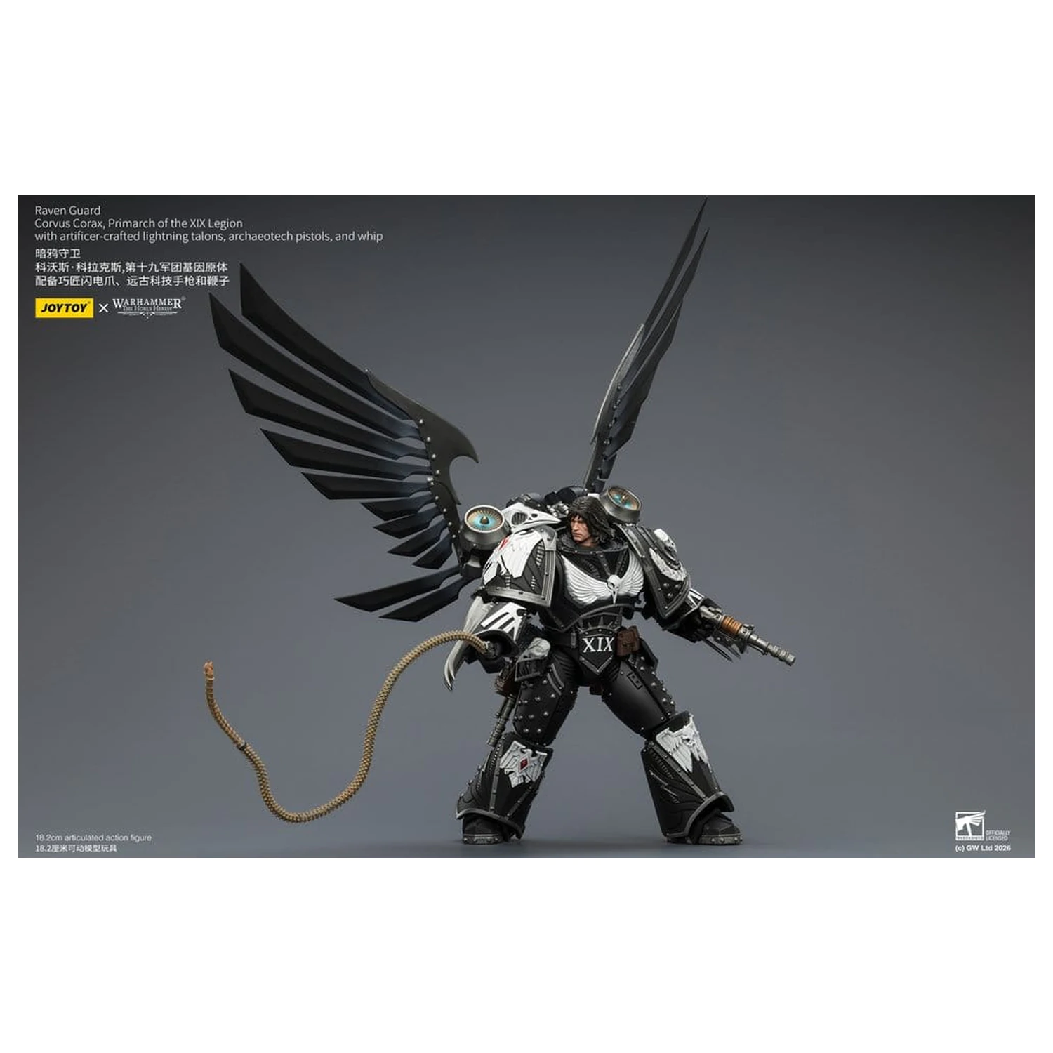 Warhammer 40,000 Action Figure Raven Guard Corvus Corax, Primarch of the XIX Legion 18 cm product photo