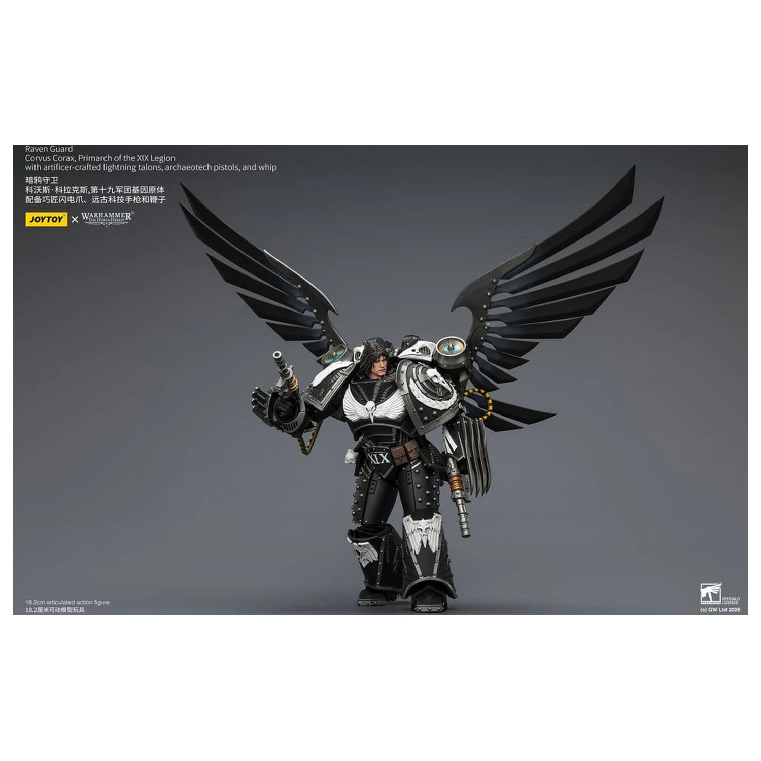 Warhammer 40,000 Action Figure Raven Guard Corvus Corax, Primarch of the XIX Legion 18 cm product photo