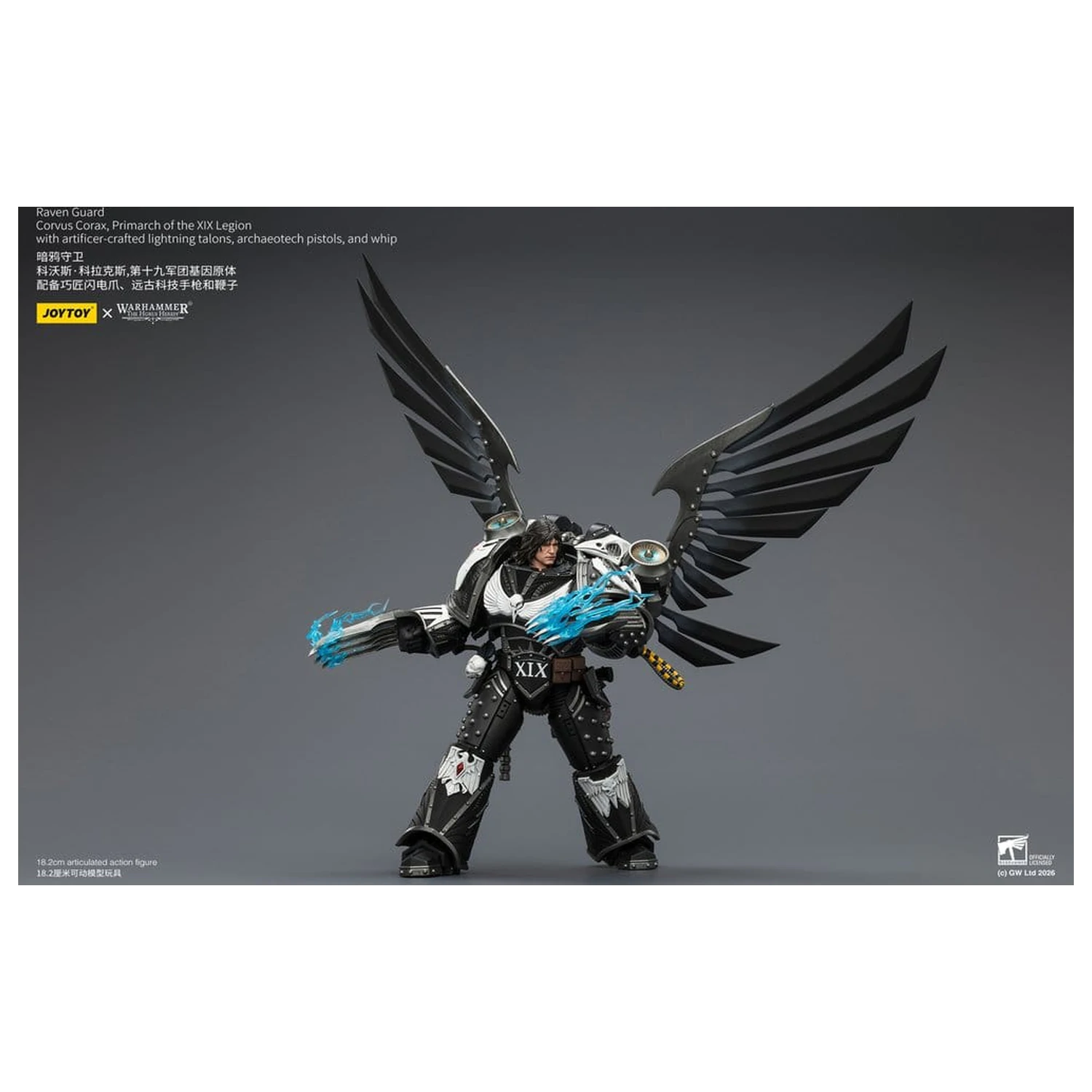 Warhammer 40,000 Action Figure Raven Guard Corvus Corax, Primarch of the XIX Legion 18 cm product photo