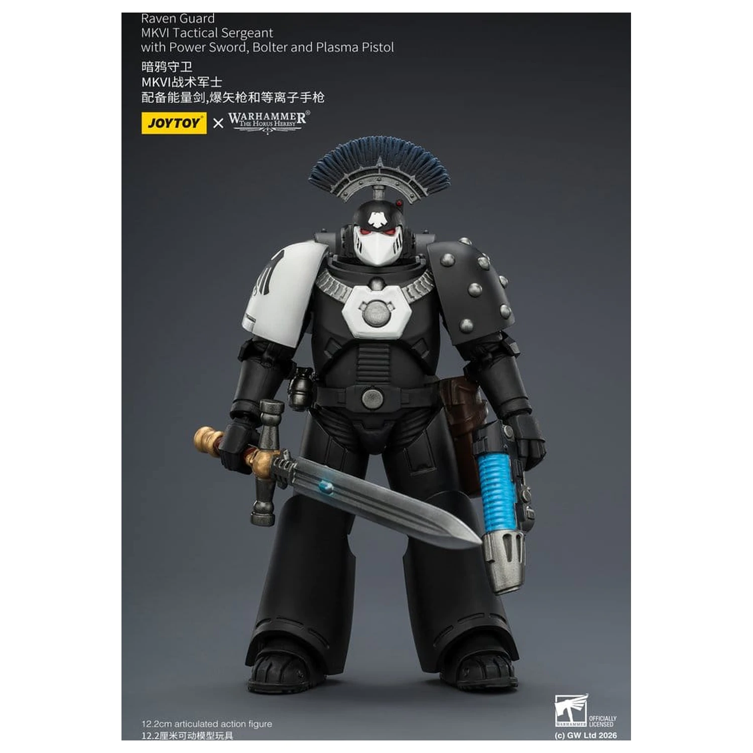 Warhammer 40,000 Action Figure Raven Guard MkVI Tactical Sergeant 12 cm product photo