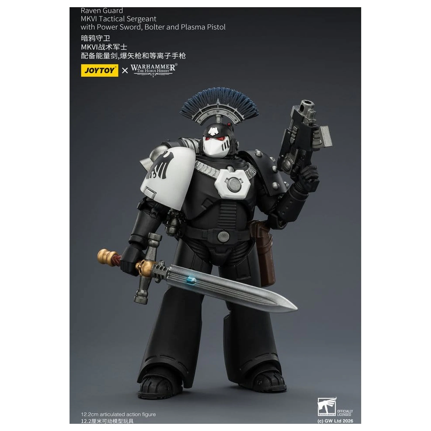 Warhammer 40,000 Action Figure Raven Guard MkVI Tactical Sergeant 12 cm product photo