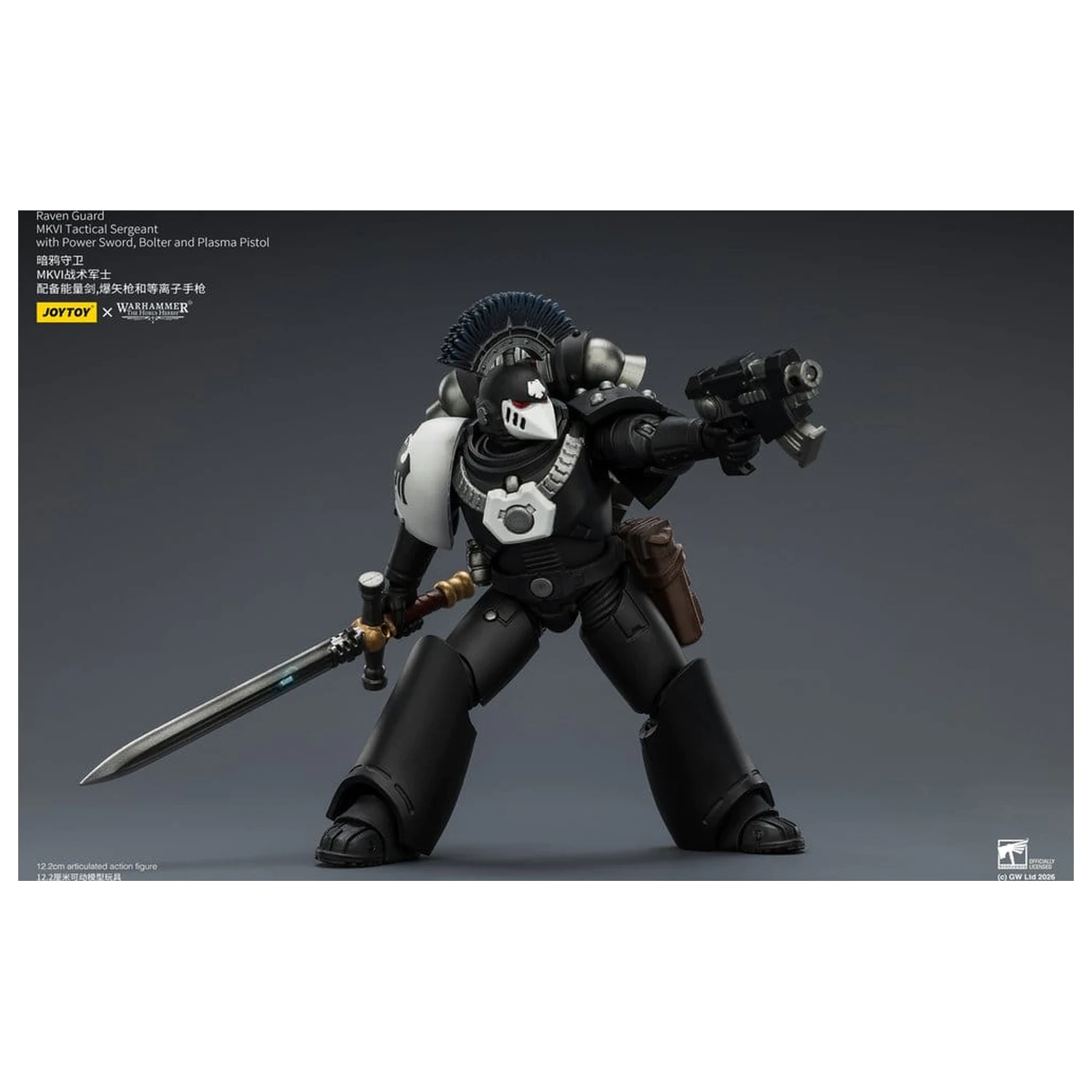 Warhammer 40,000 Action Figure Raven Guard MkVI Tactical Sergeant 12 cm product photo