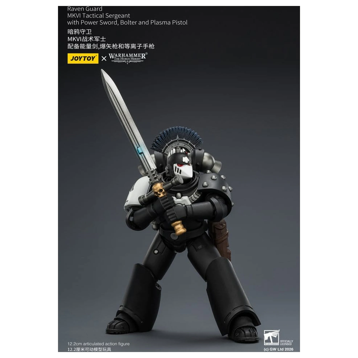 Warhammer 40,000 Action Figure Raven Guard MkVI Tactical Sergeant 12 cm product photo