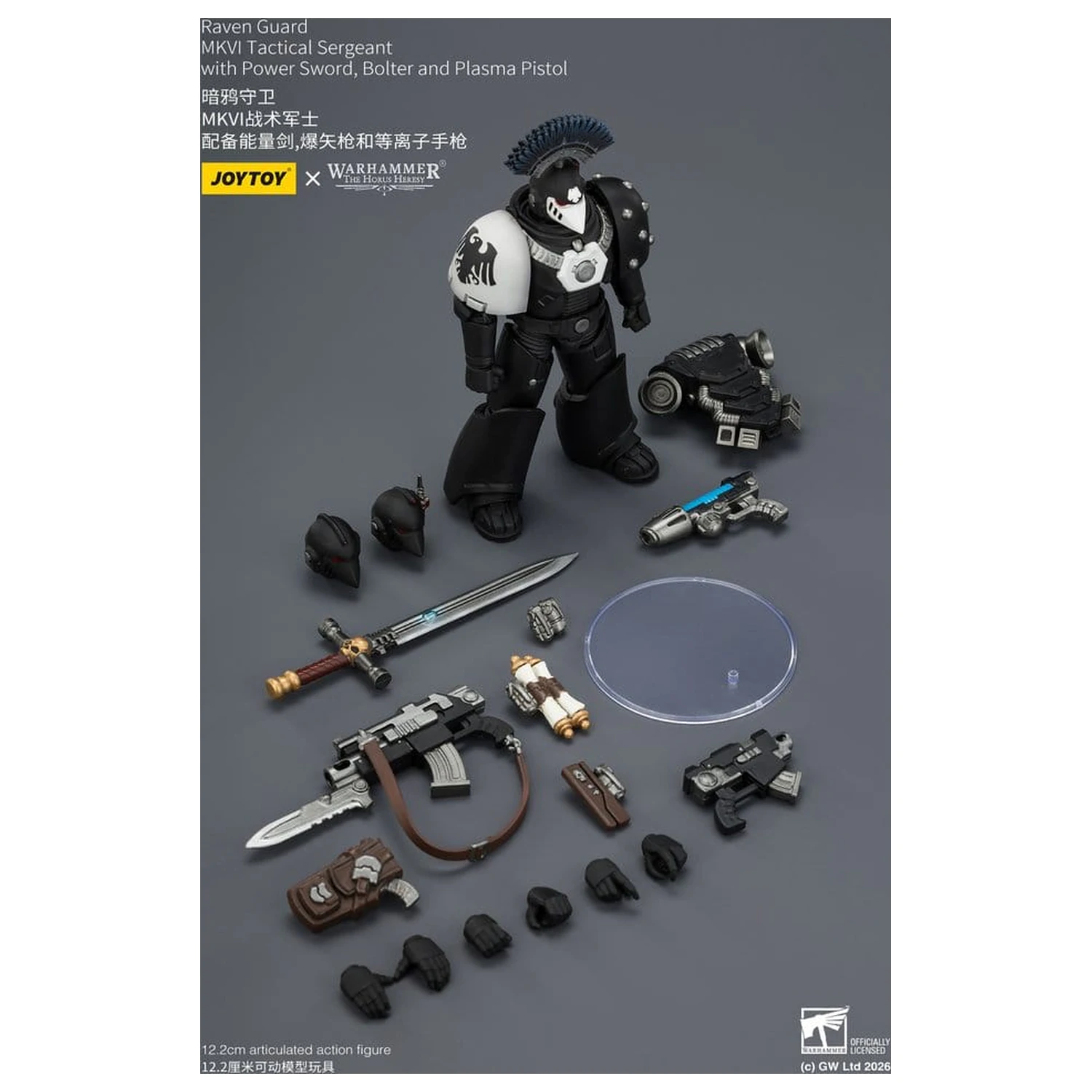 Warhammer 40,000 Action Figure Raven Guard MkVI Tactical Sergeant 12 cm product photo