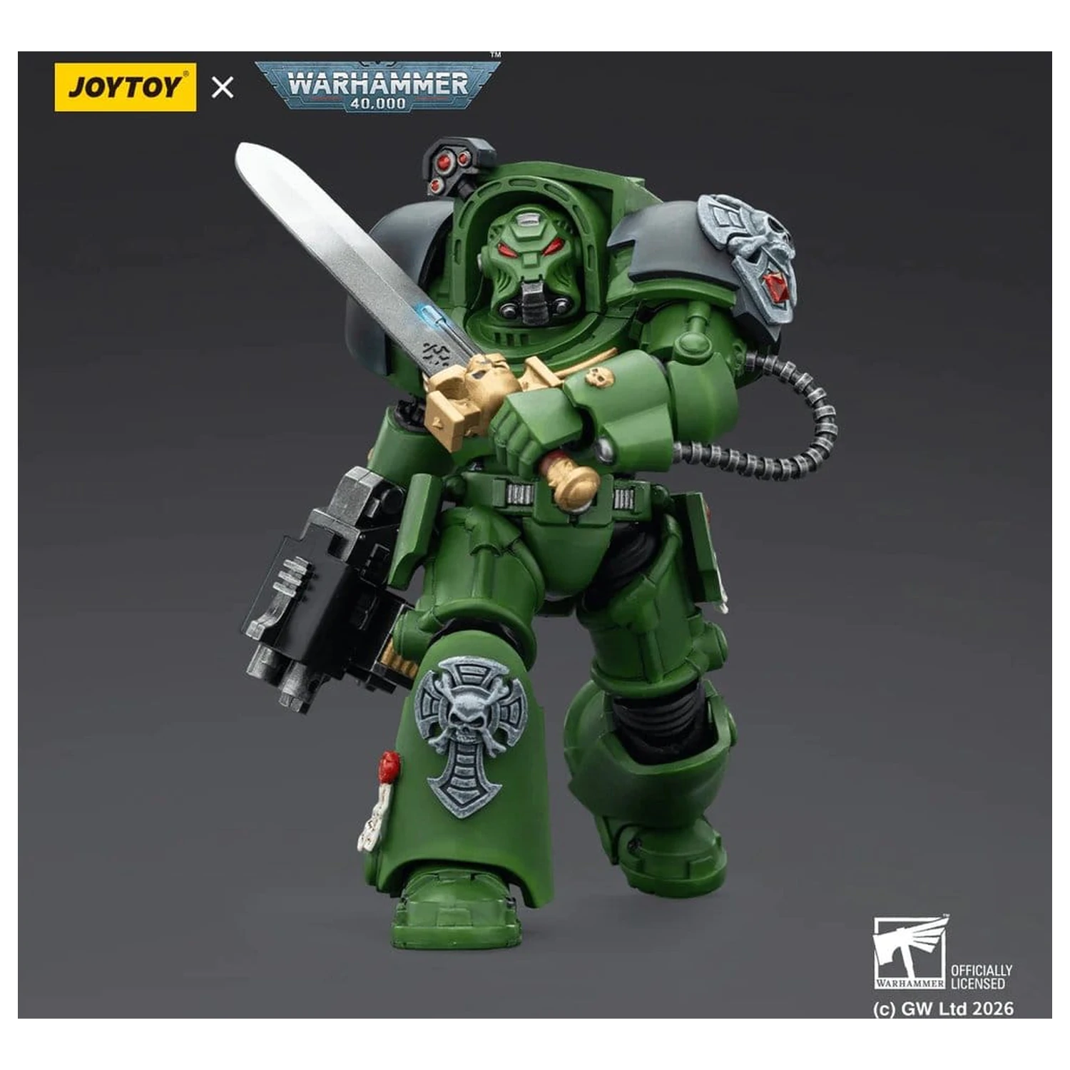 Warhammer 40,000 Action Figure Salamanders Terminator 1 with Power Sword and Storm Bolter 14 cm product photo