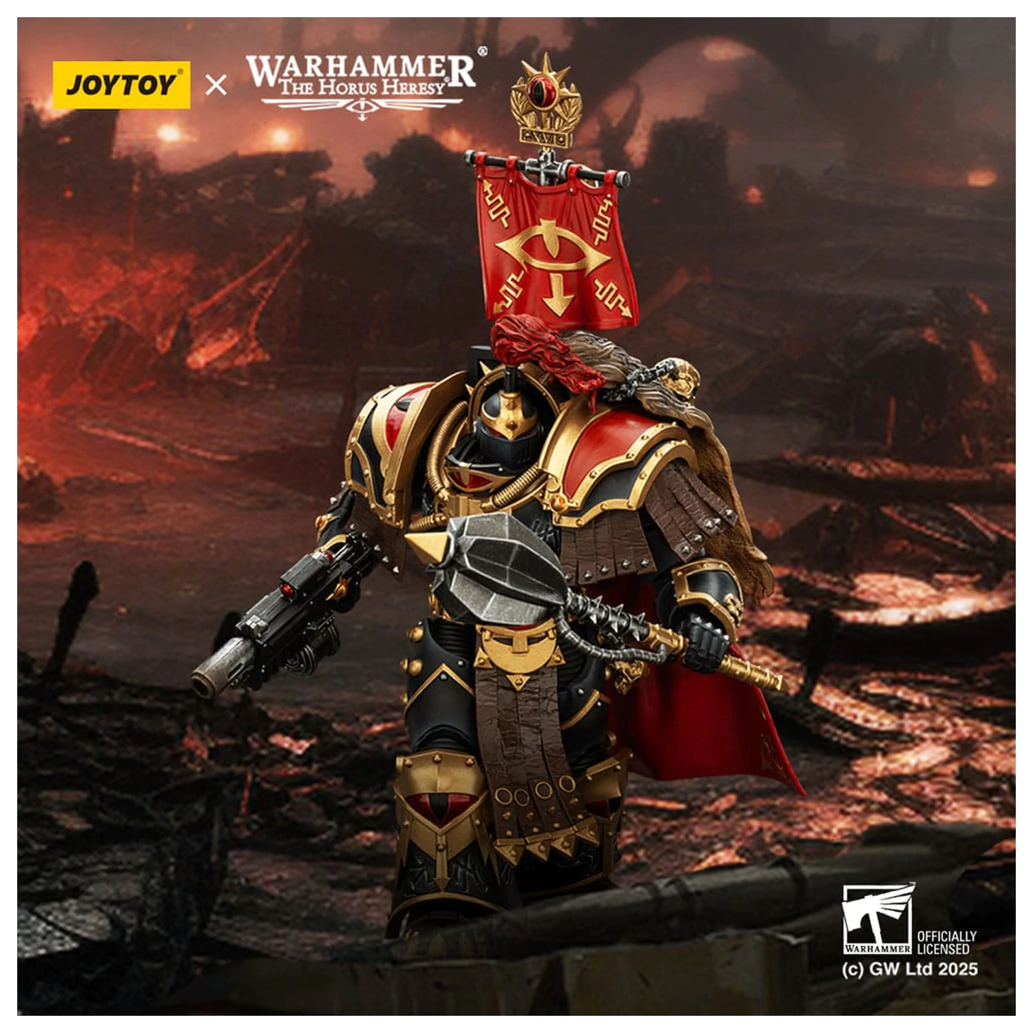 Warhammer 40,000: Sons of Horus Action Figure Legion Cataphractii Praetorwith Combi-Melta and Power Maul 14 cm product photo
