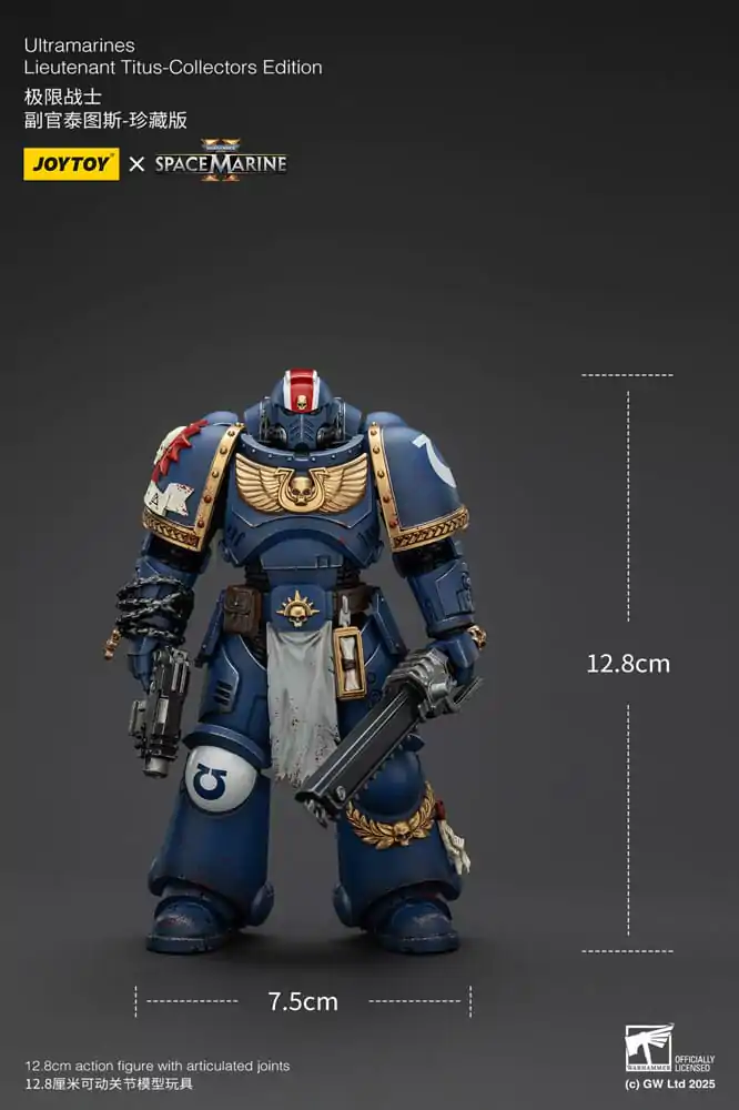 Warhammer 40,000: Space Marine 2 Action Figure Ultramarines Lieutenant Titus Collectors Edition 13 cm product photo