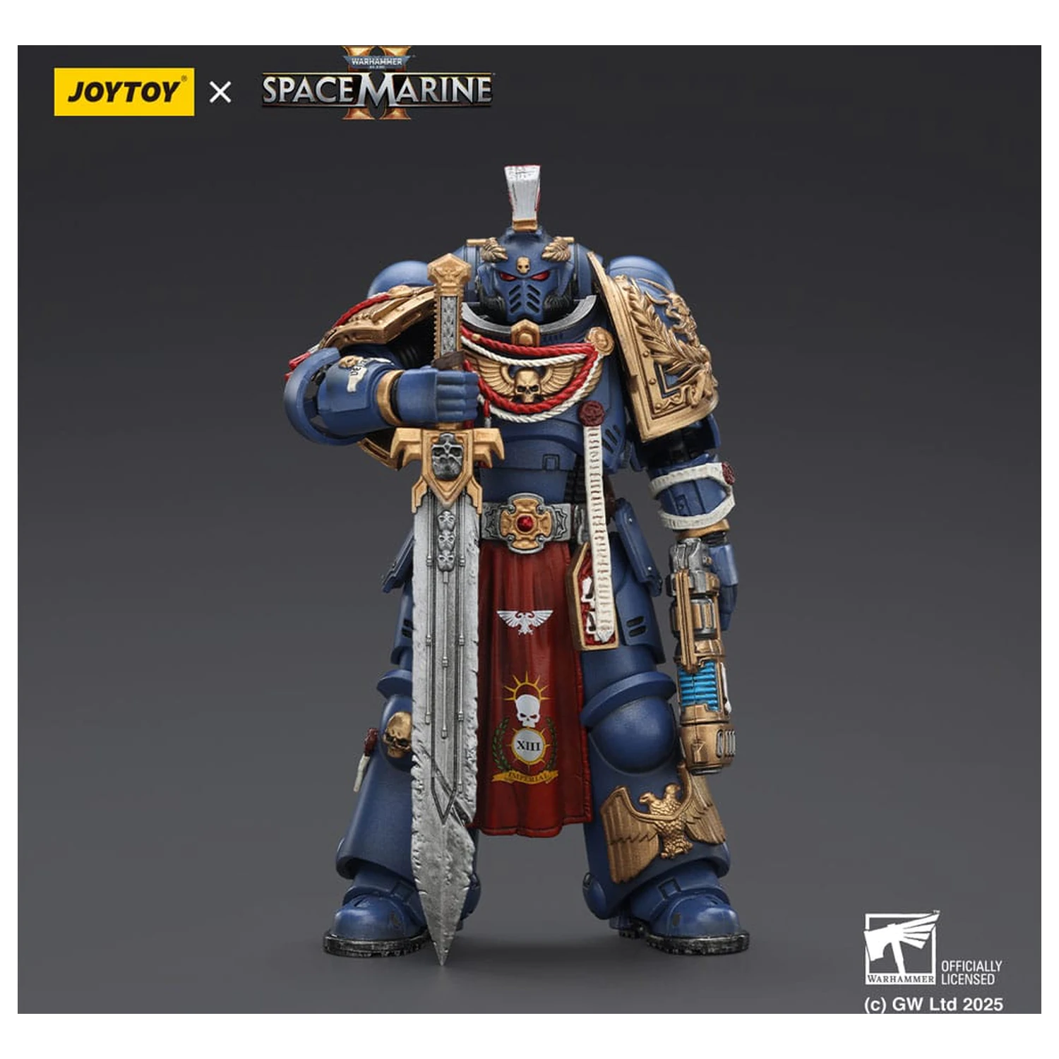 Warhammer 40,000: Space Marine 2 Action Figure Ultramarines Relic Primus Armourwith Plasma Pistol and Combat Blade 13 cm product photo