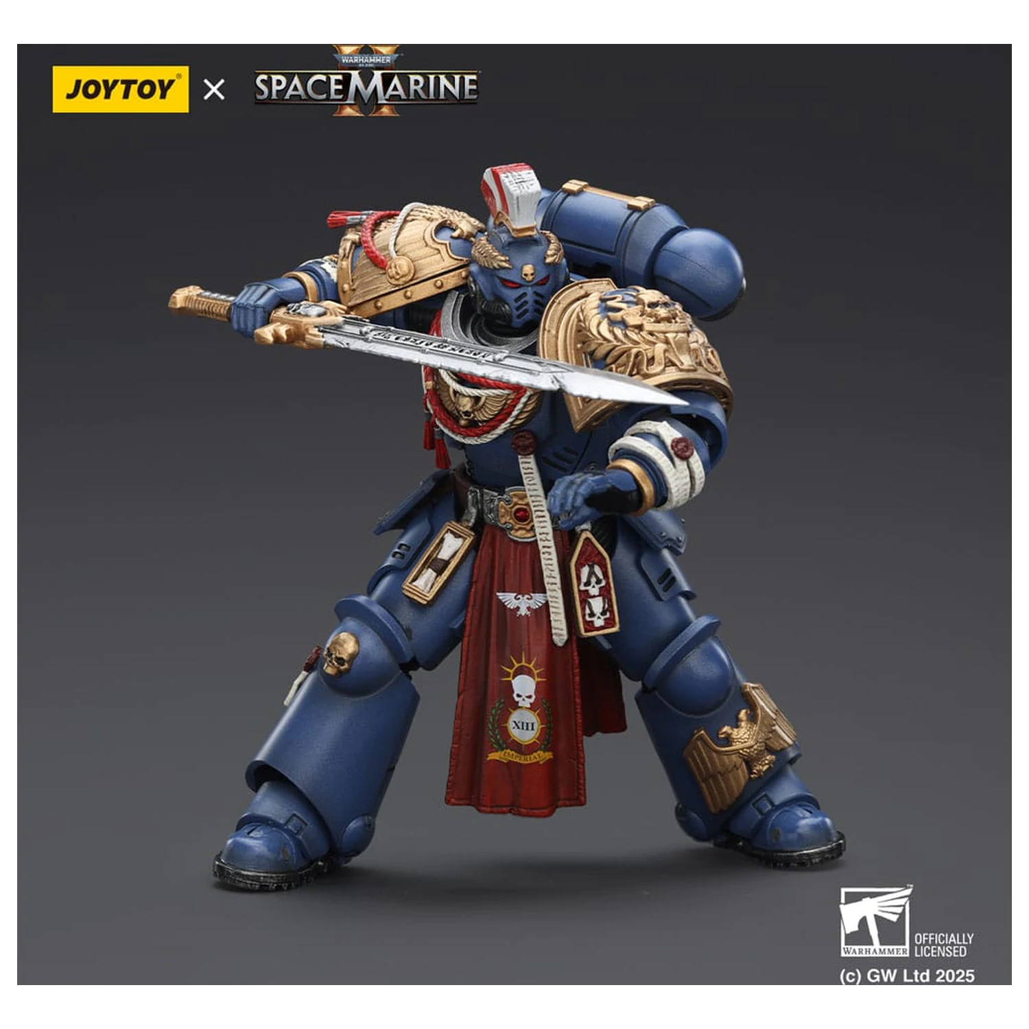 Warhammer 40,000: Space Marine 2 Action Figure Ultramarines Relic Primus Armourwith Plasma Pistol and Combat Blade 13 cm product photo