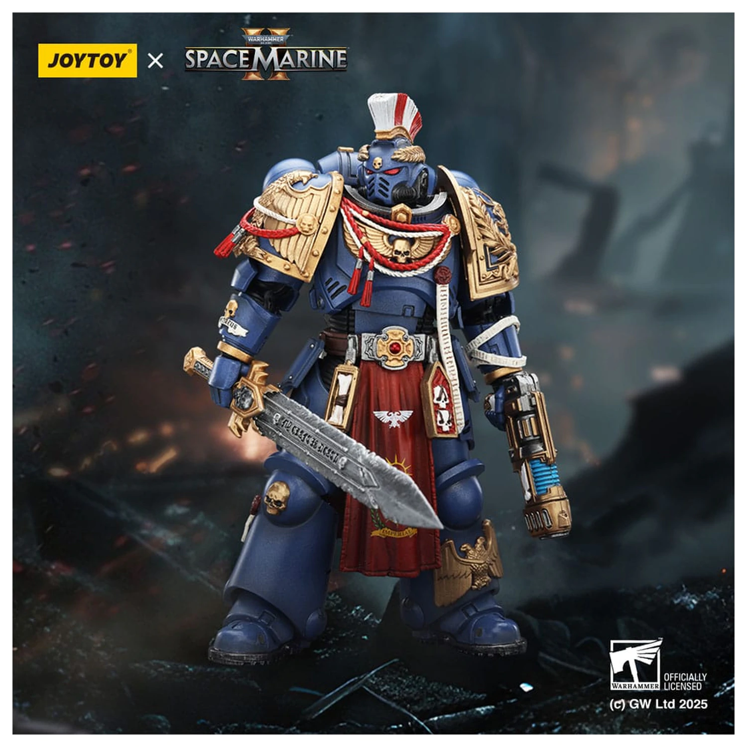 Warhammer 40,000: Space Marine 2 Action Figure Ultramarines Relic Primus Armourwith Plasma Pistol and Combat Blade 13 cm product photo