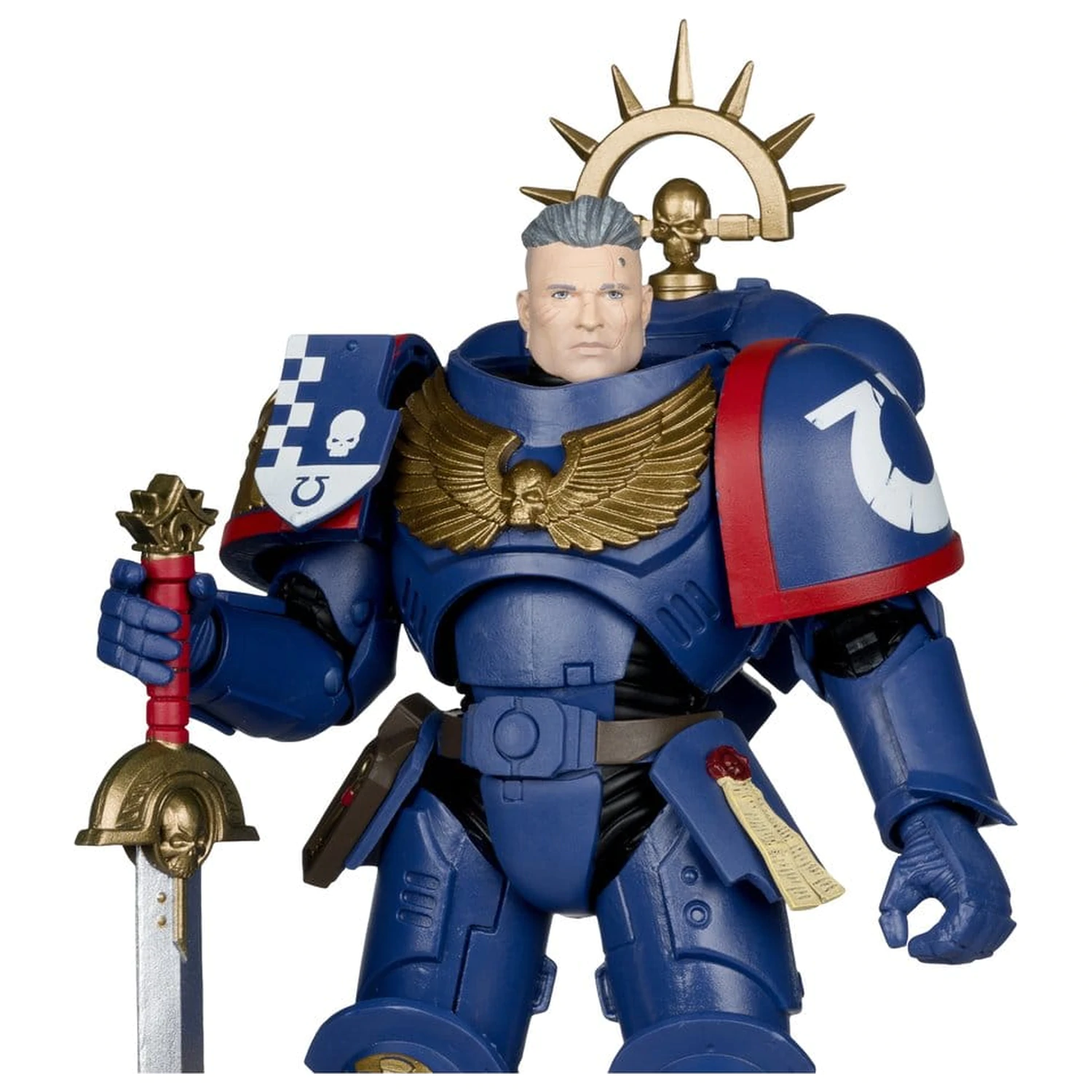 Warhammer 40,000 Total War Action Figure 3rd Company Lieutenant (Ultramarines) 18 cm product photo