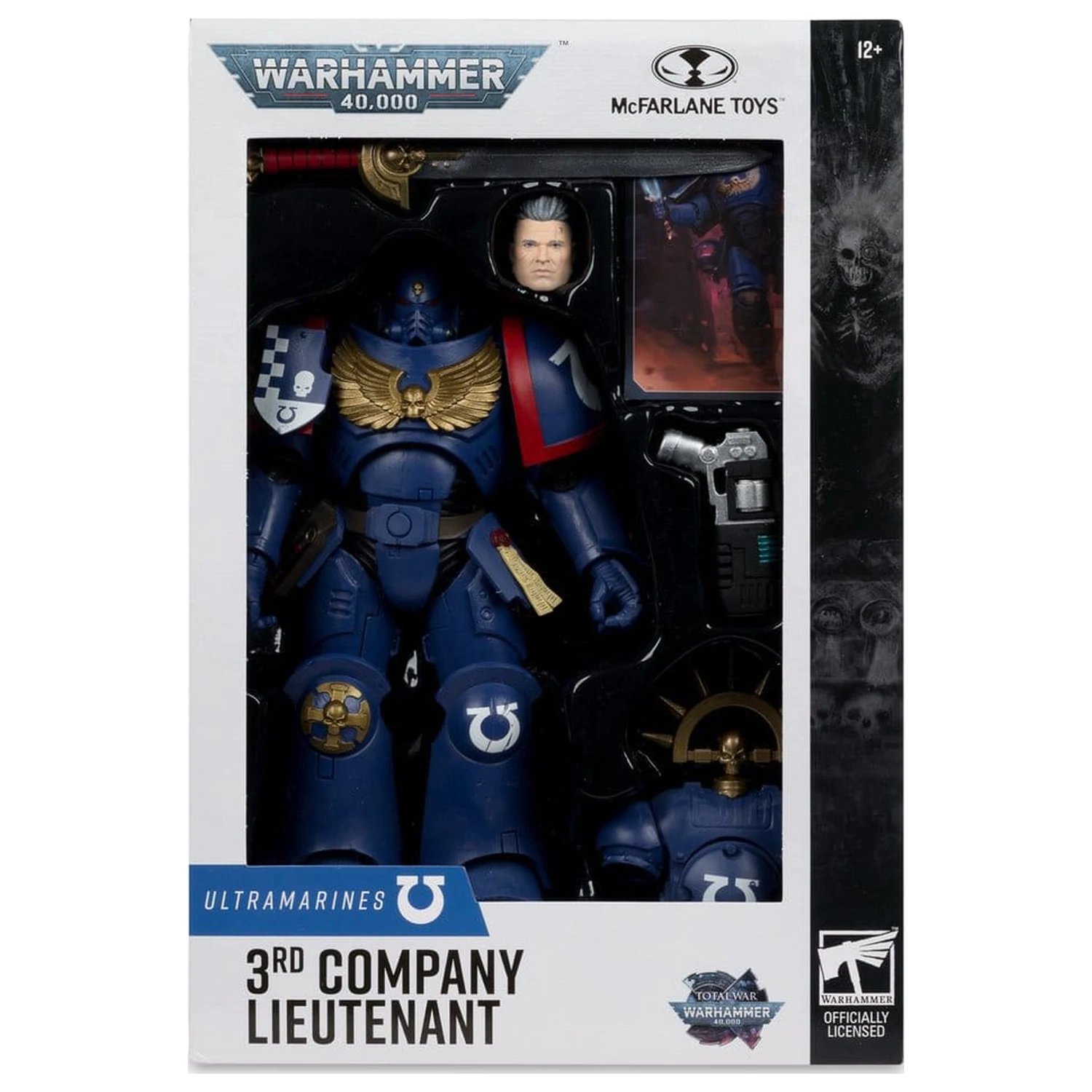 Warhammer 40,000 Total War Action Figure 3rd Company Lieutenant (Ultramarines) 18 cm product photo