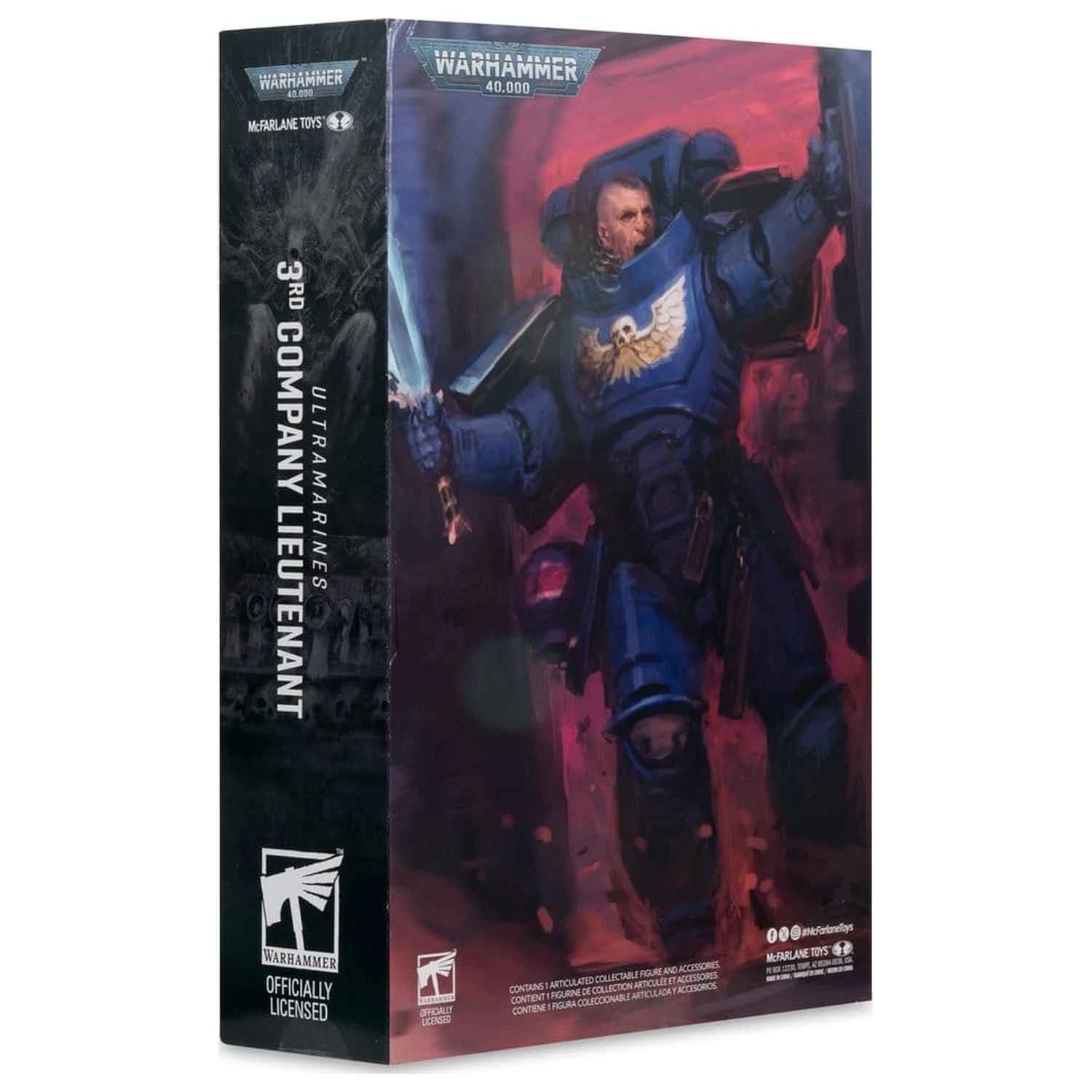 Warhammer 40,000 Total War Action Figure 3rd Company Lieutenant (Ultramarines) 18 cm product photo
