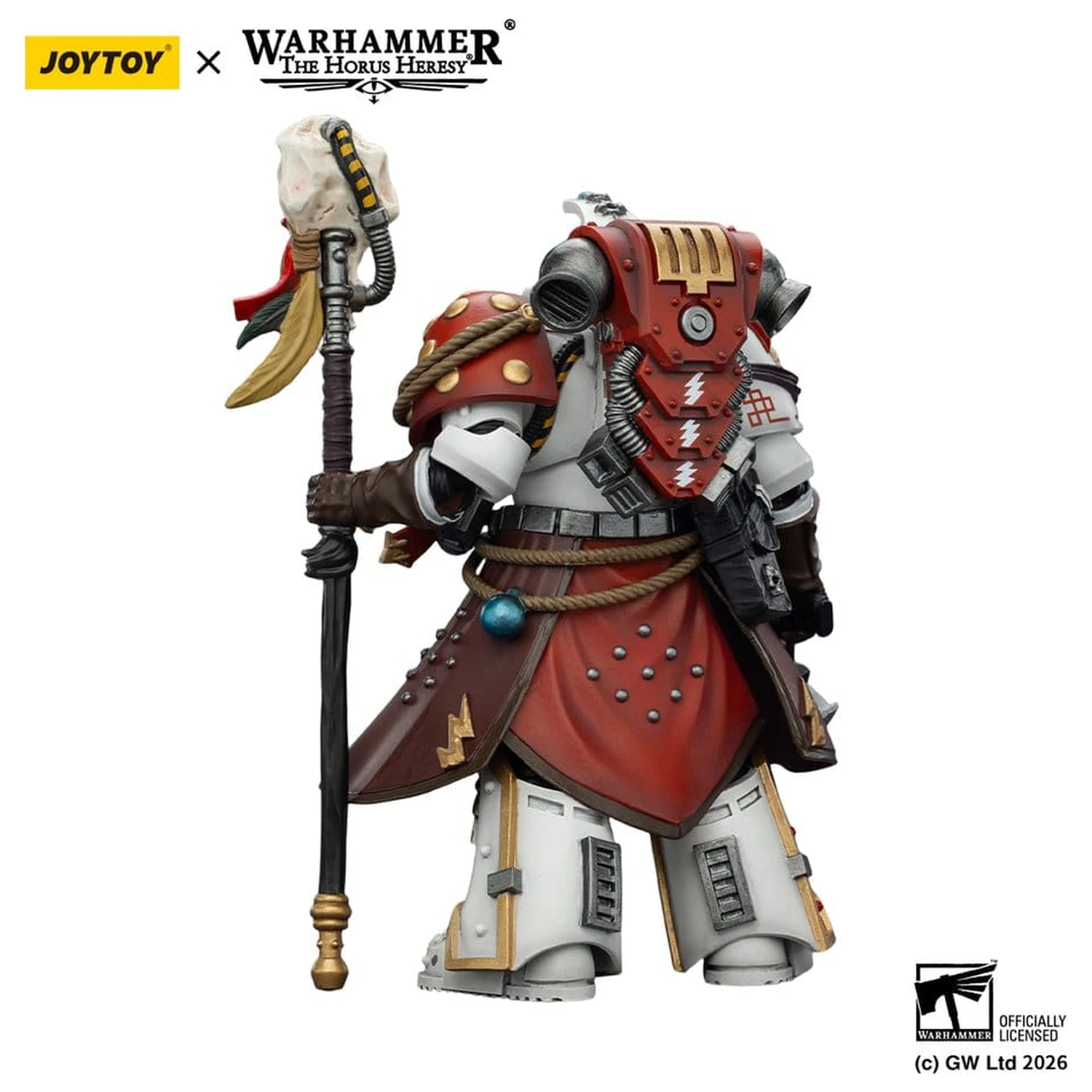 Warhammer 40,000 Action Figure White Scars Stormseer Consulwith Force Staff and Bolt Pistol 12 cm product photo