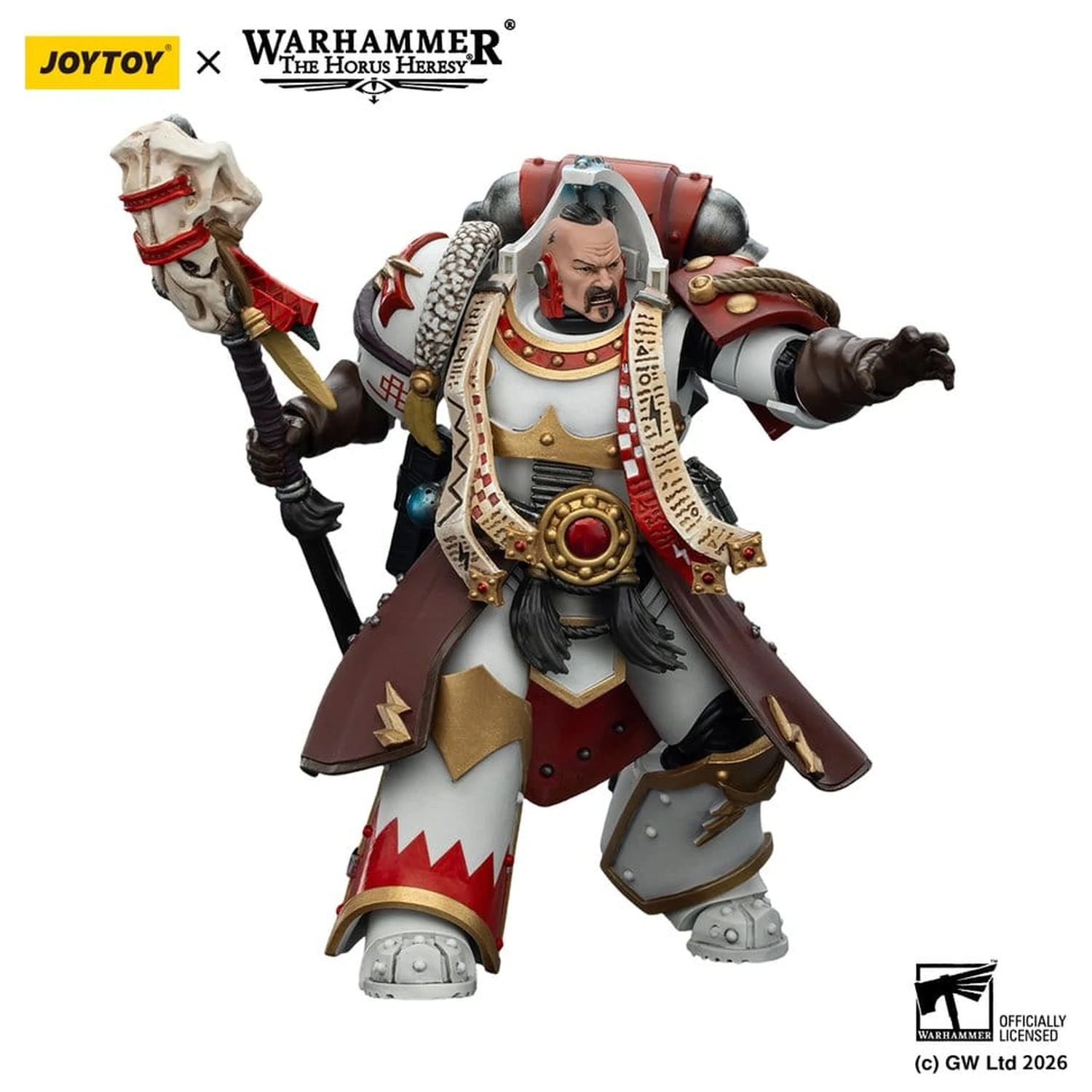 Warhammer 40,000 Action Figure White Scars Stormseer Consulwith Force Staff and Bolt Pistol 12 cm product photo