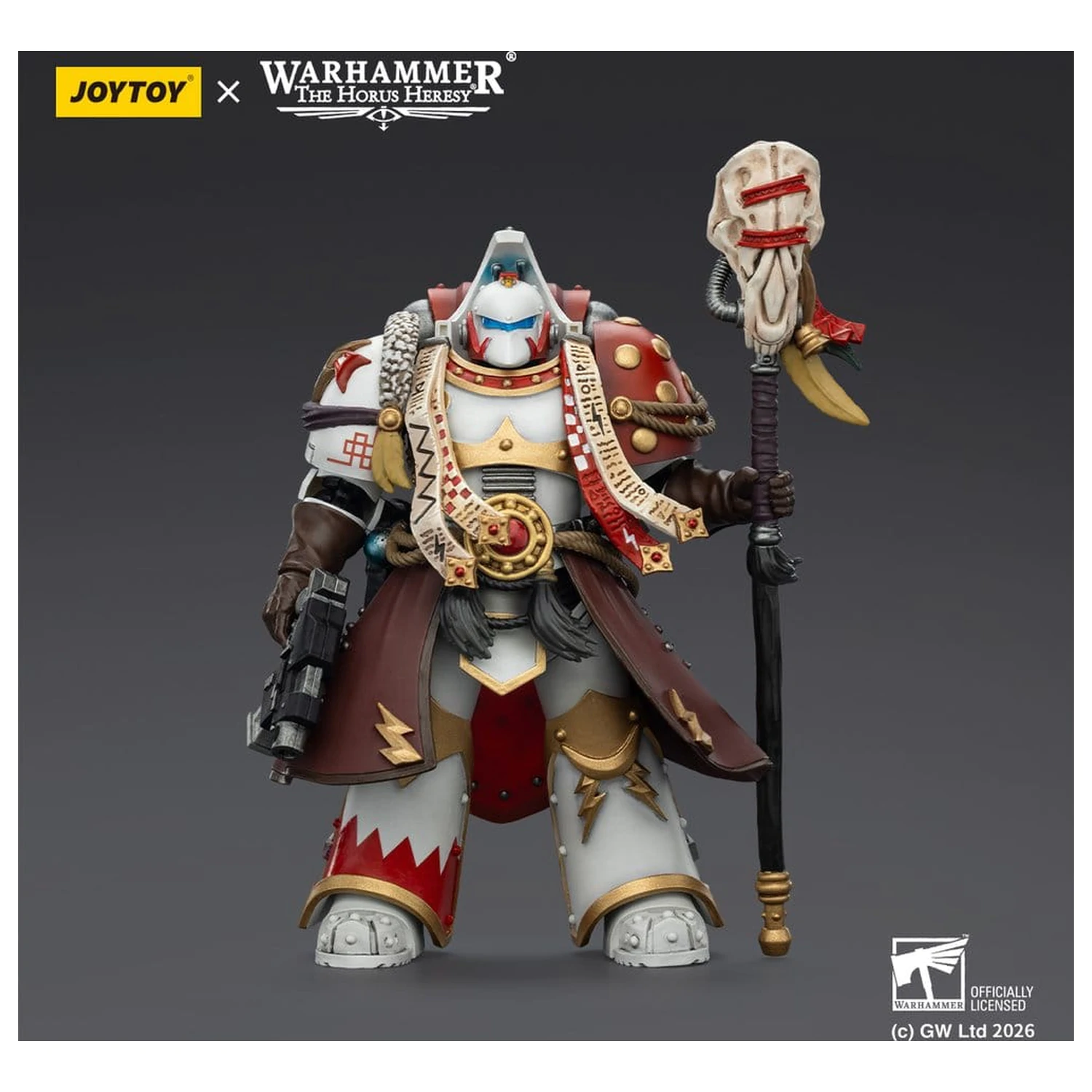 Warhammer 40,000 Action Figure White Scars Stormseer Consulwith Force Staff and Bolt Pistol 12 cm product photo