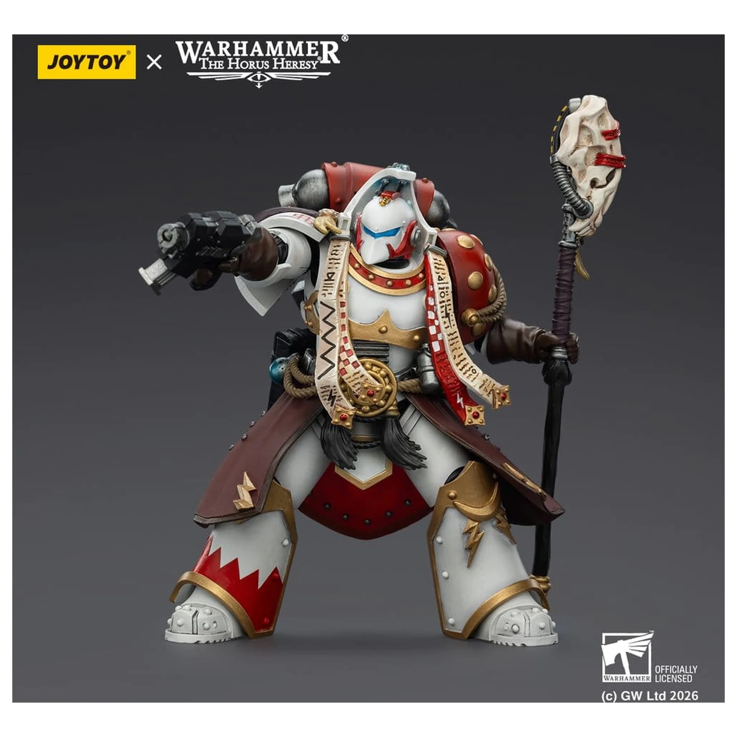 Warhammer 40,000 Action Figure White Scars Stormseer Consulwith Force Staff and Bolt Pistol 12 cm product photo