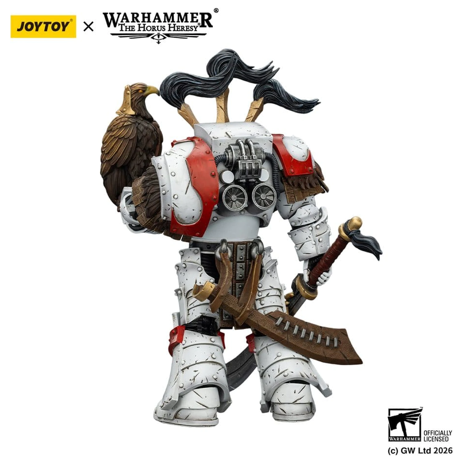 Warhammer 40,000 Action Figure White Scars Legion Praetor in Cataphractii Terminator Armour with Cyber Hawk Chogorian sword and combi-melta 14 cm product photo