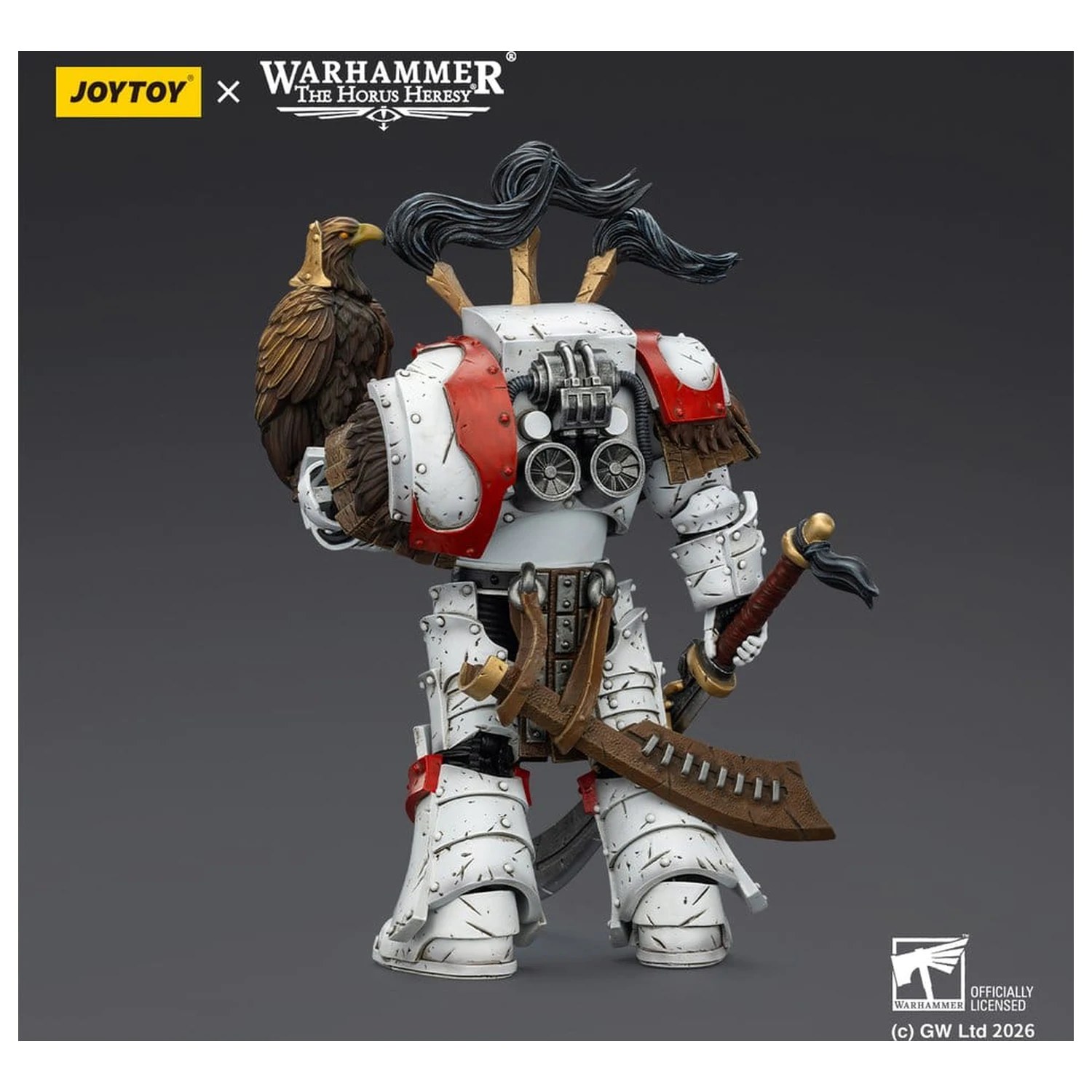 Warhammer 40,000 Action Figure White Scars Legion Praetor in Cataphractii Terminator Armour with Cyber Hawk Chogorian sword and combi-melta 14 cm product photo