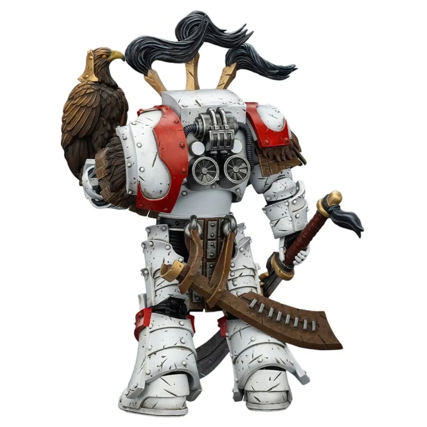 Warhammer 40,000 Action Figure White Scars Legion Praetor in Cataphractii Terminator Armour with Cyber Hawk Chogorian sword and combi-melta 14 cm product photo