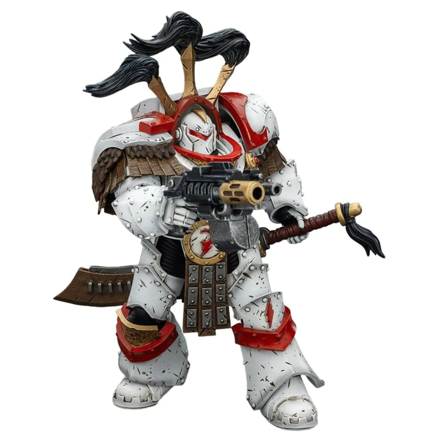 Warhammer 40,000 Action Figure White Scars Legion Praetor in Cataphractii Terminator Armour with Cyber Hawk Chogorian sword and combi-melta 14 cm product photo