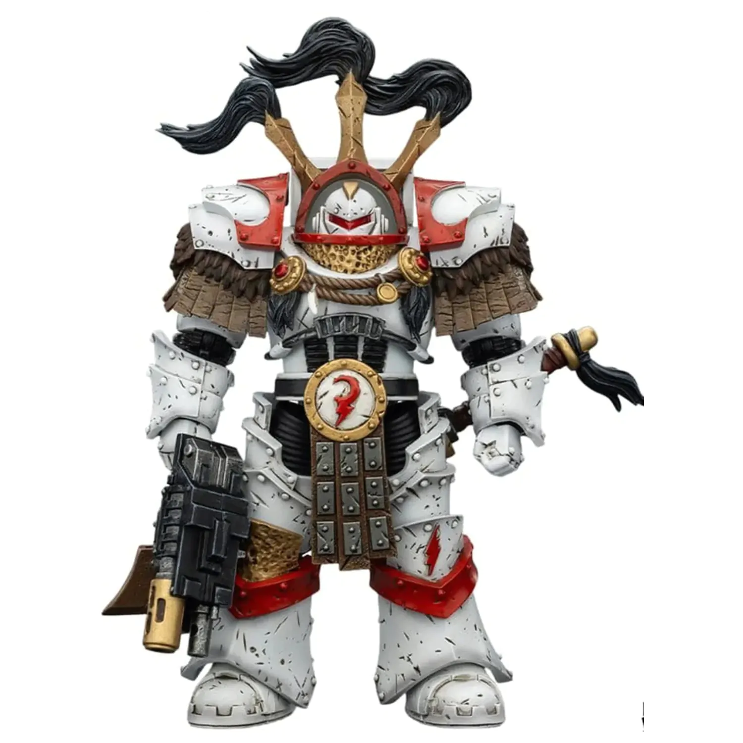 Warhammer 40,000 Action Figure White Scars Legion Praetor in Cataphractii Terminator Armour with Cyber Hawk Chogorian sword and combi-melta 14 cm product photo