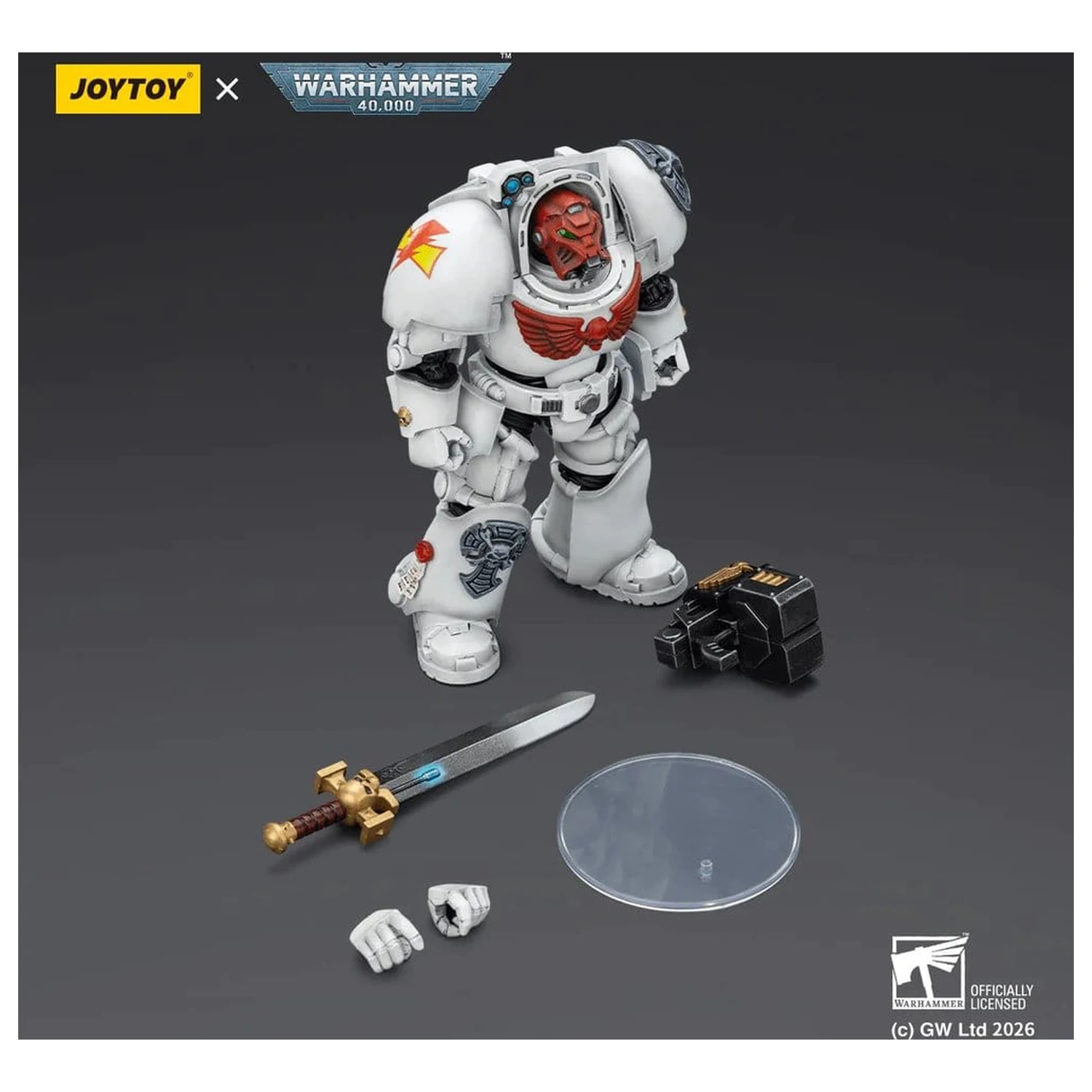 Warhammer 40,000 Action Figure White Scars Terminator 1 with Power Sword and Storm Bolter 14 cm product photo