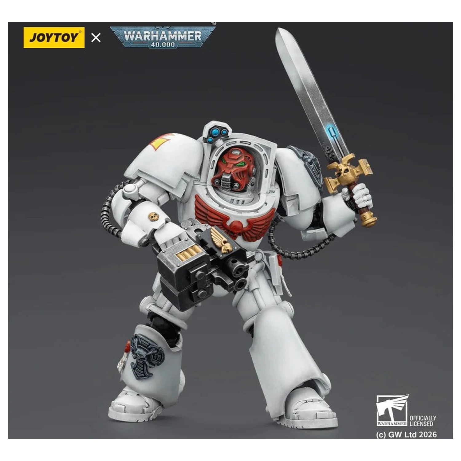 Warhammer 40,000 Action Figure White Scars Terminator 1 with Power Sword and Storm Bolter 14 cm product photo