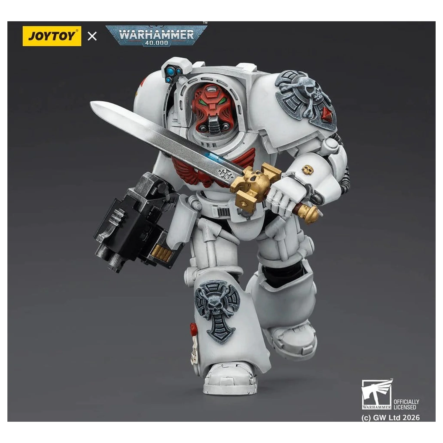 Warhammer 40,000 Action Figure White Scars Terminator 1 with Power Sword and Storm Bolter 14 cm product photo