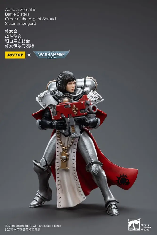 Warhammer 40k Action Figure 1/18 Adepta Sororitas Battle Sisters Order of the Argent Shroud Sister Irmengard 11 cm product photo