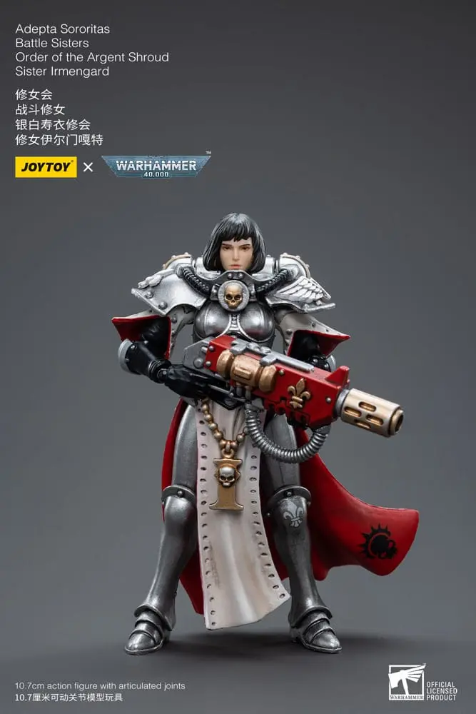 Warhammer 40k Action Figure 1/18 Adepta Sororitas Battle Sisters Order of the Argent Shroud Sister Irmengard 11 cm product photo