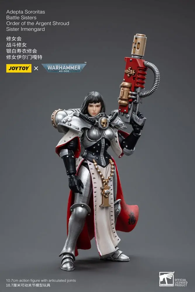 Warhammer 40k Action Figure 1/18 Adepta Sororitas Battle Sisters Order of the Argent Shroud Sister Irmengard 11 cm product photo