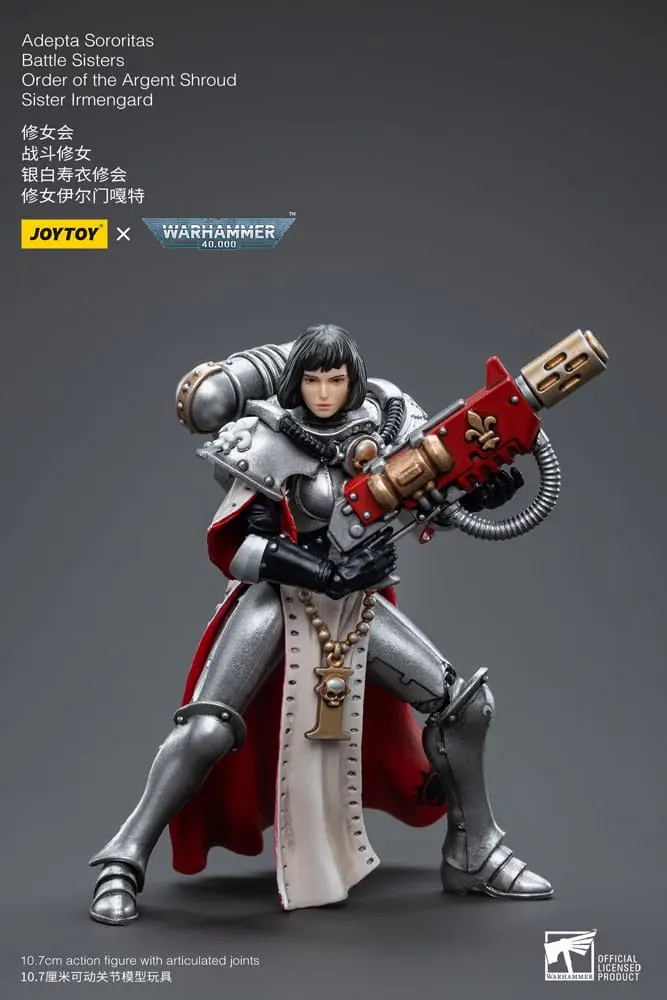 Warhammer 40k Action Figure 1/18 Adepta Sororitas Battle Sisters Order of the Argent Shroud Sister Irmengard 11 cm product photo