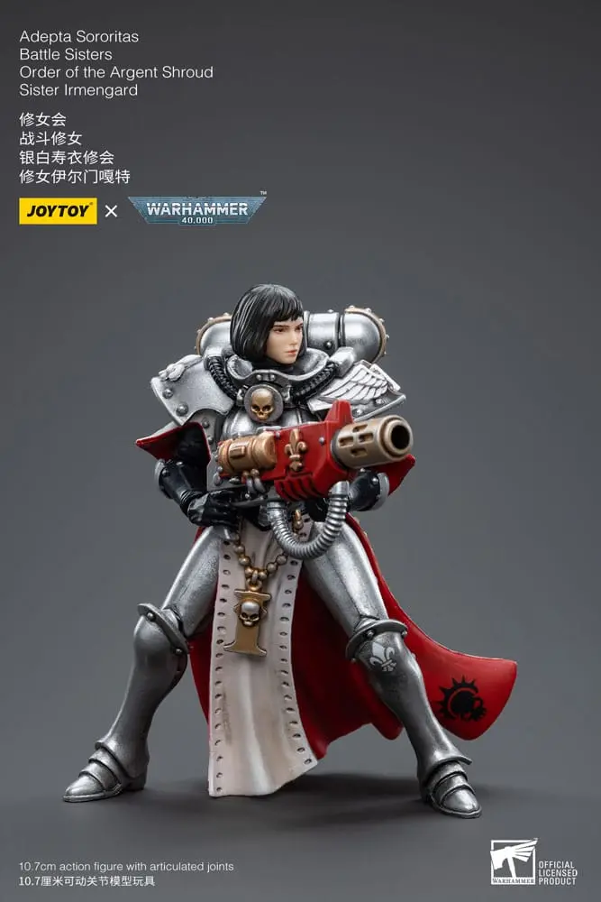 Warhammer 40k Action Figure 1/18 Adepta Sororitas Battle Sisters Order of the Argent Shroud Sister Irmengard 11 cm product photo