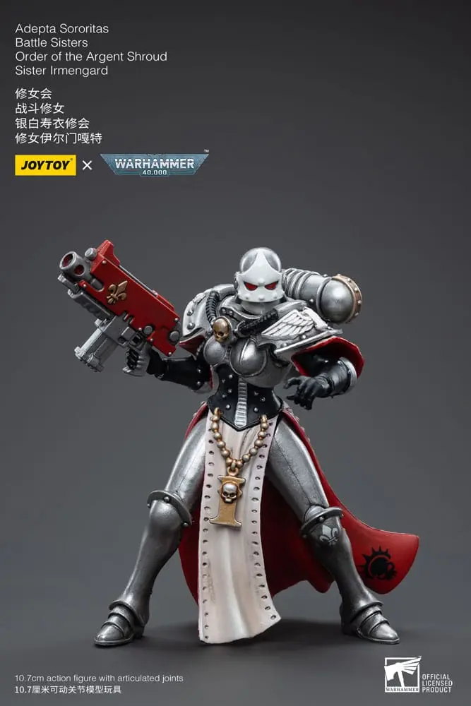Warhammer 40k Action Figure 1/18 Adepta Sororitas Battle Sisters Order of the Argent Shroud Sister Irmengard 11 cm product photo