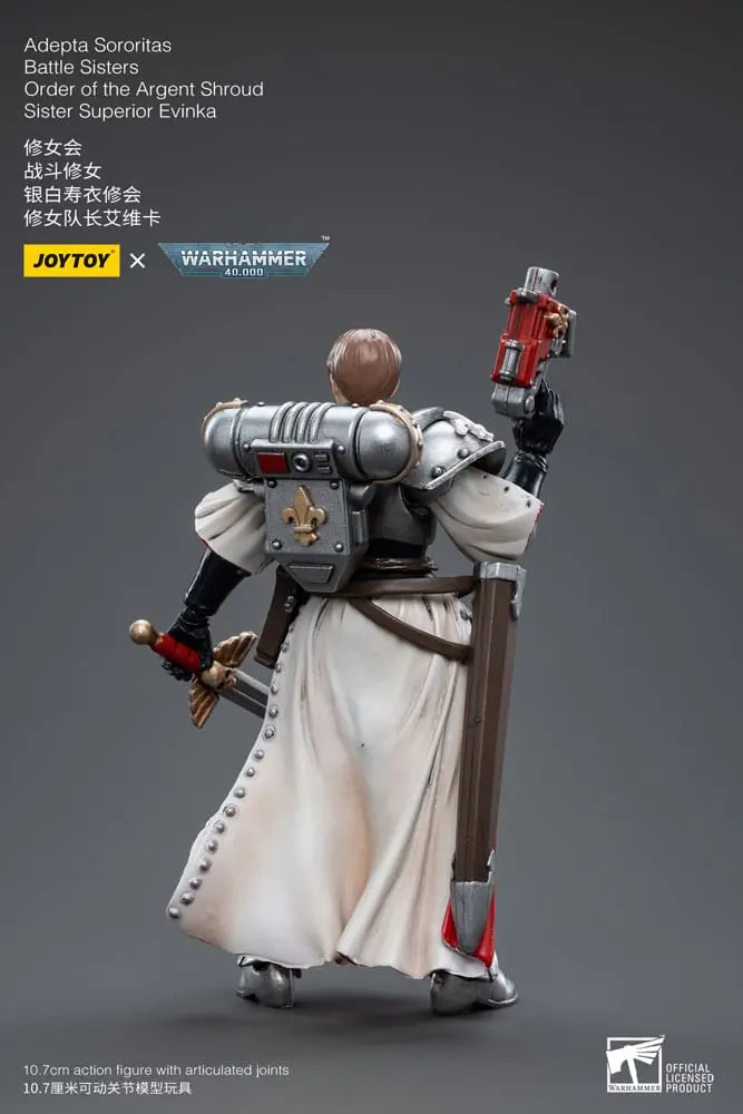 Warhammer 40k Action Figure 1/18 Adepta Sororitas Battle Sisters Order of the Argent Shroud Sister Superior Evinka 11 cm product photo